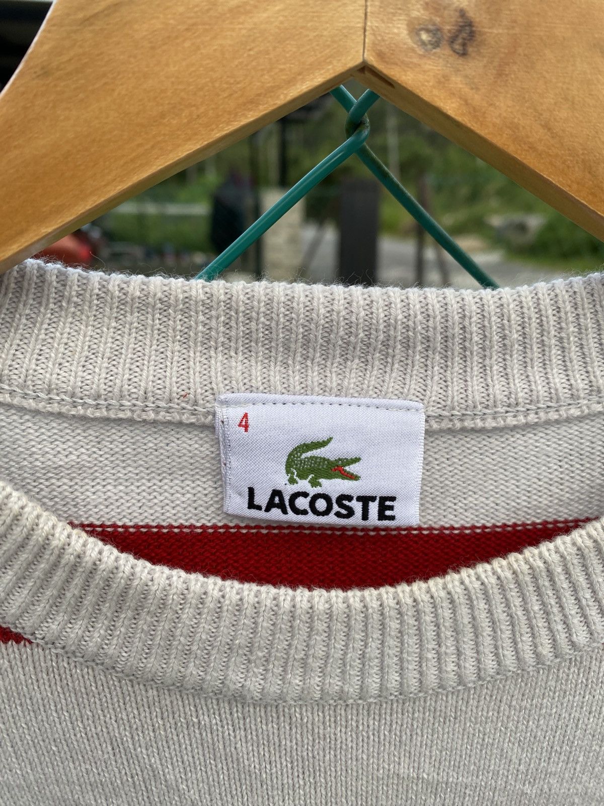 Lacoste SS Lacoste red striped knitwear Size US L / EU 52-54 / 3 - 6 Thumbnail