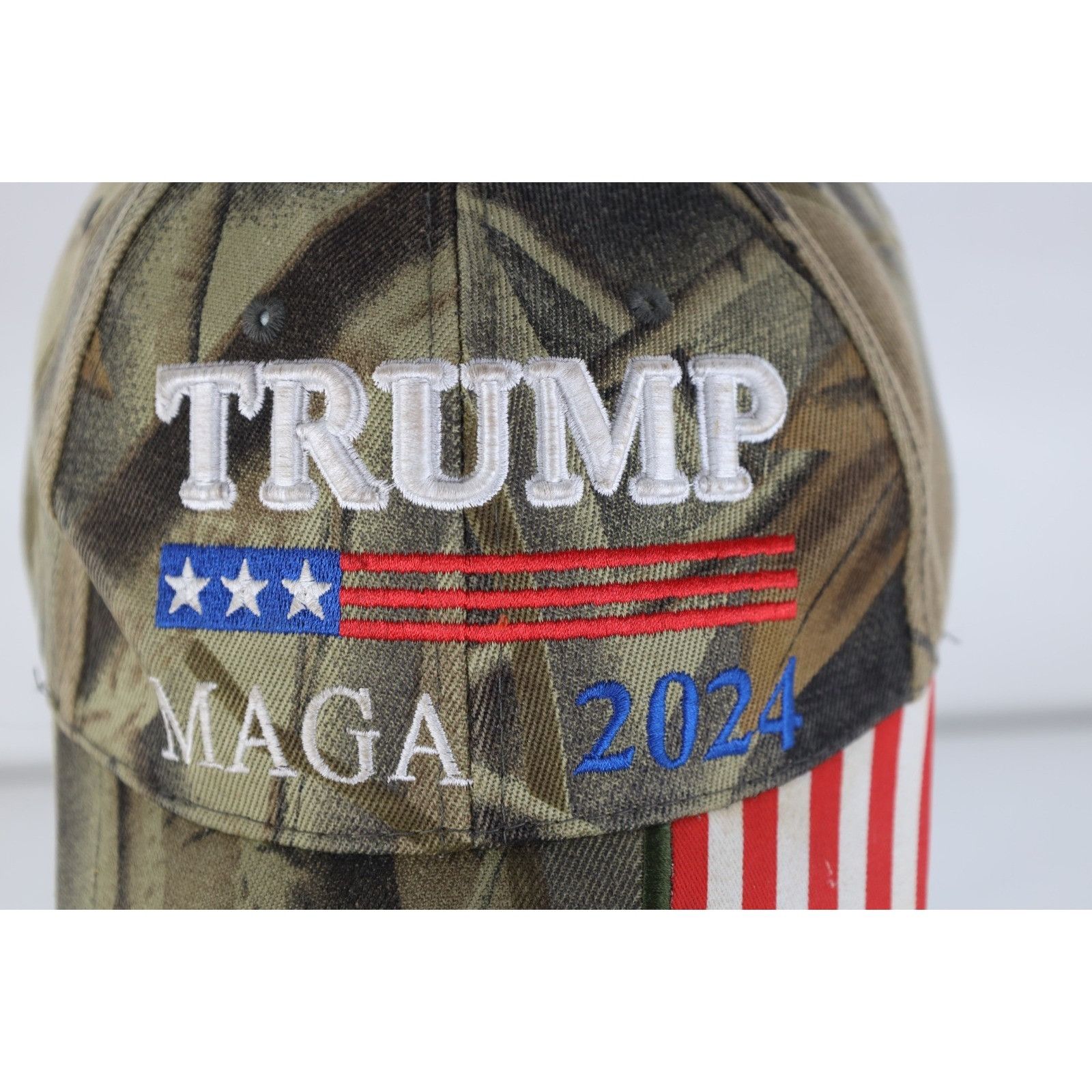 Vintage Y2K President Donald Trump MAGA 2024 Camouflage Dad Hat Size ONE SIZE - 2 Thumbnail