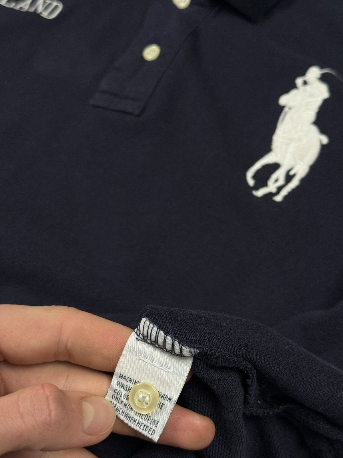 Polo Ralph Lauren Polo Ralph Lauren Custom Fit England Flag Number 3 Polo Size US L / EU 52-54 / 3 - 10 Thumbnail