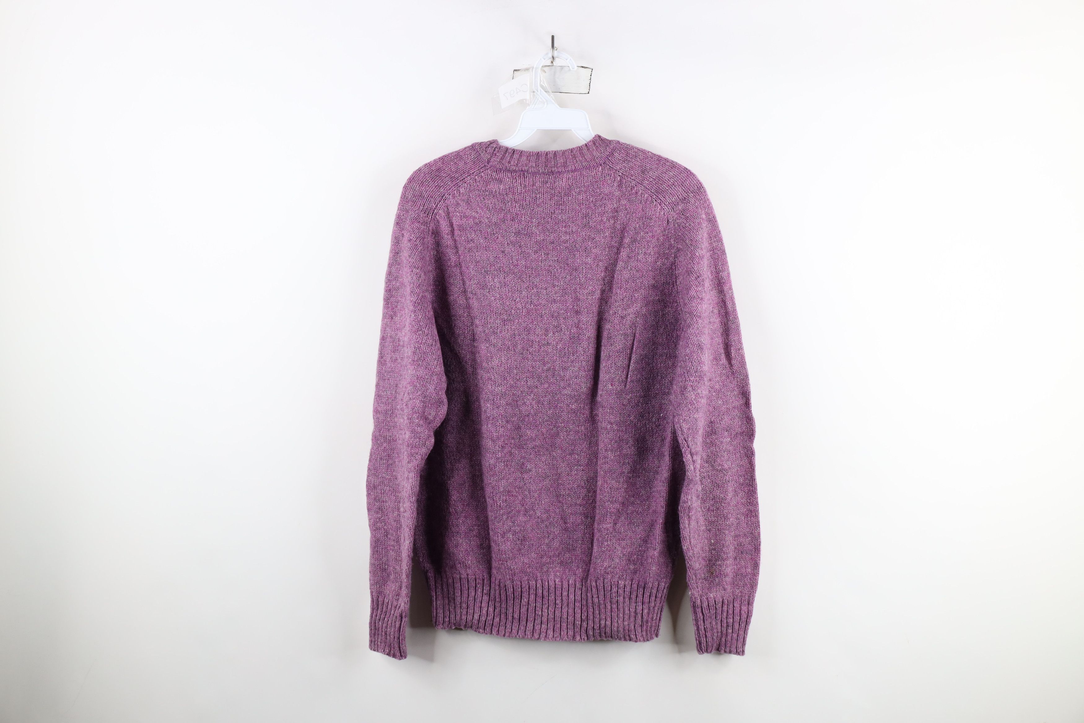 Vintage Vintage 70s Streetwear Wool Blend Knit Sweater Purple AS IS Size US M / EU 48-50 / 2 - 9 Thumbnail