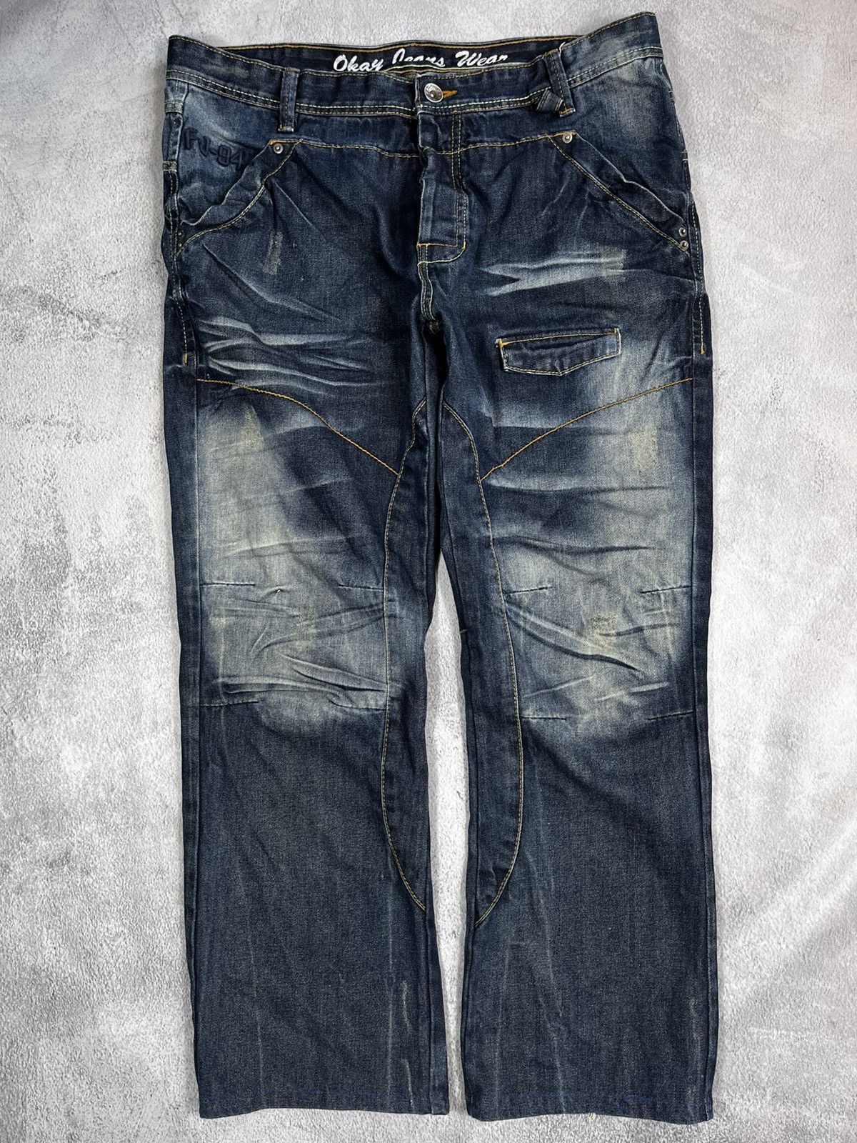 Japanese Brand × Vintage Vintage Y2K Japanese jeans faded streetwear style Size US 36 / EU 52 - 5 Thumbnail