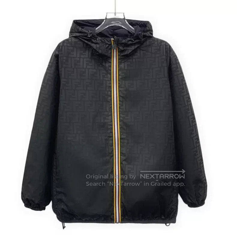 Fendi Fendi Black Monogram Printed Double-Sided Wearable Zip-Up Size S / US 4 / IT 40 - 1 Thumbnail