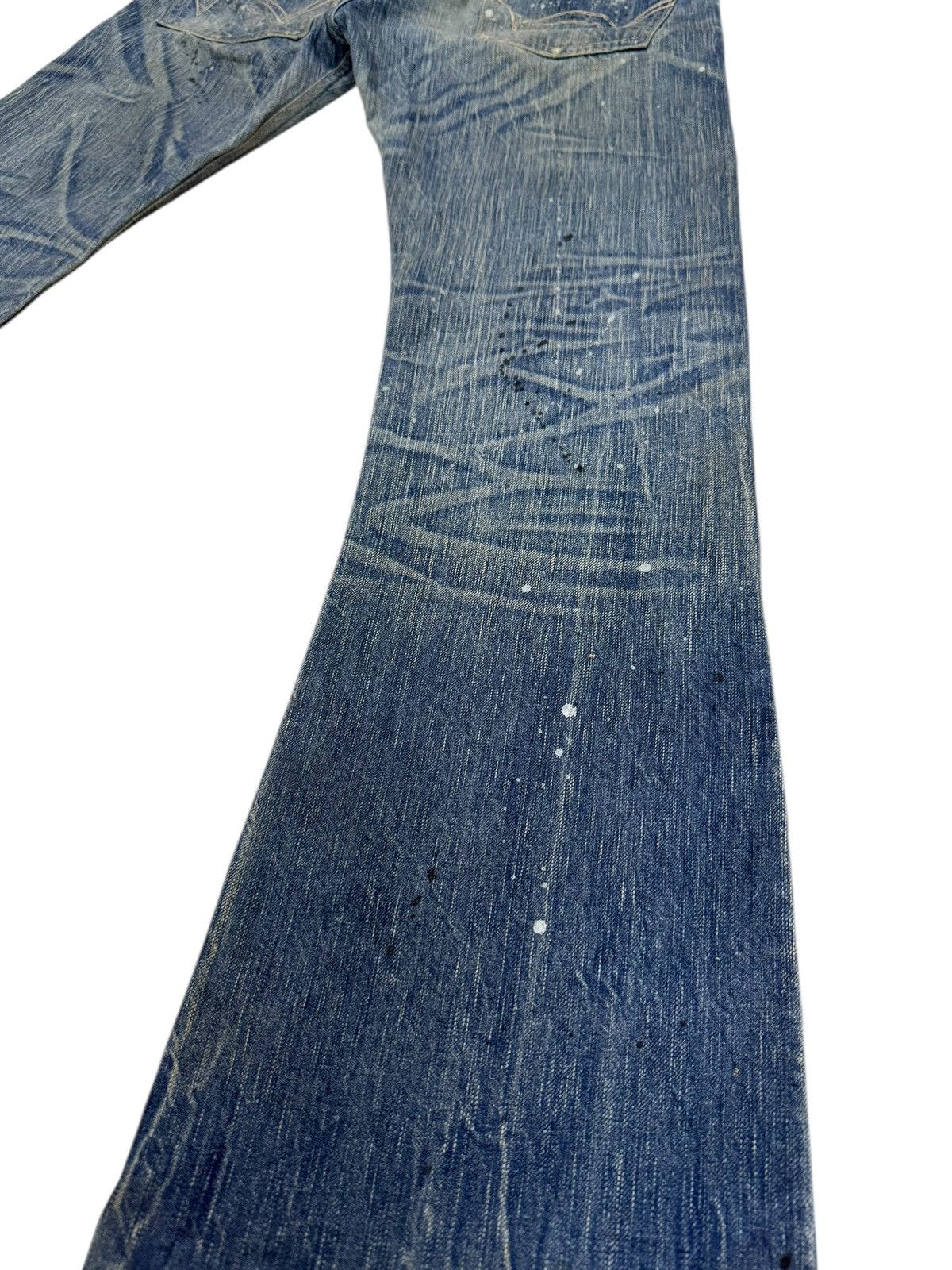 If Six Was Nine Flared Jeans Edwin 503 Blue Trip Clawmark Distressed Sick Size US 31 - 15 Thumbnail