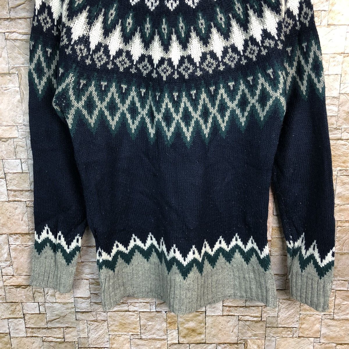 GU GU Dark Blue navajo Knitwear #A395 Size M / US 6-8 / IT 42-44 - 3 Thumbnail