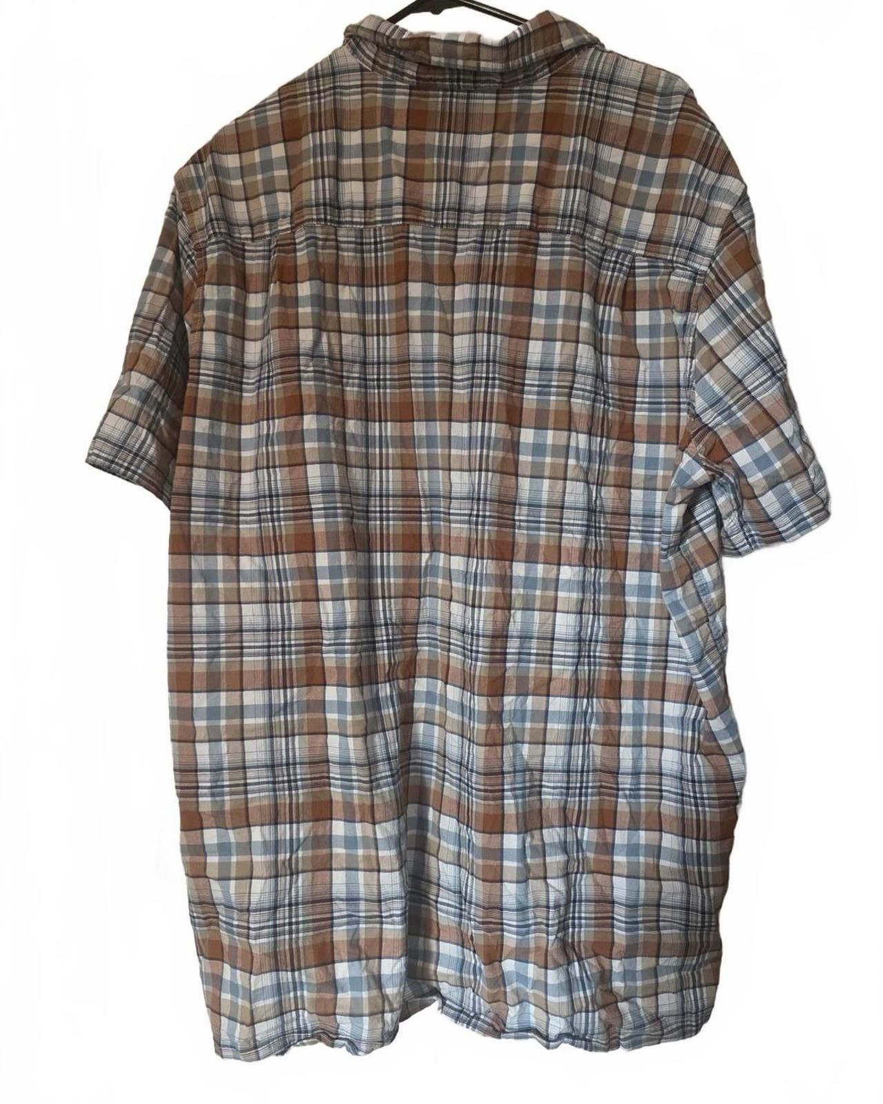 Unknown London Mutual Weave Men's Short Sleeve Plaid Button-Up Shirt 2X LT Size US XXL / EU 58 / 5 - 7 Thumbnail