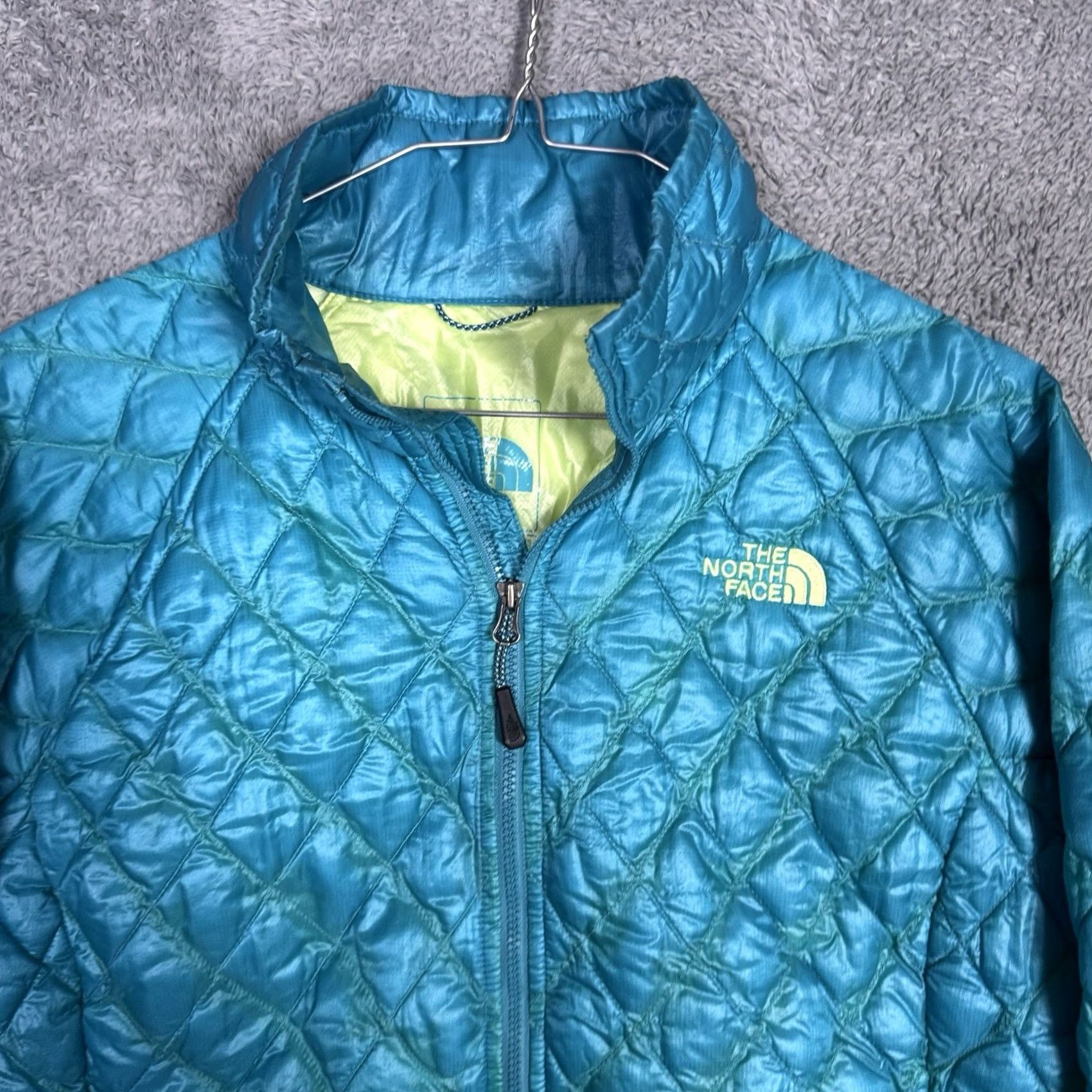 The North Face VINTAGE The North Face Thermoball Jacket Womens S Quilted Puffer Full Zip Blue 90s Y2K Size S / US 4 / IT 40 - 5 Thumbnail