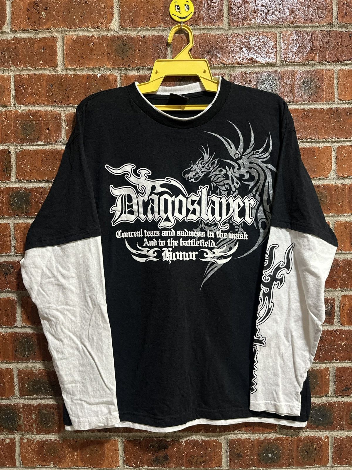 Vintage Vintage DragonSlayer Long Sleeve Faded Tee Size US XL / EU 56 / 4 - 2 Thumbnail