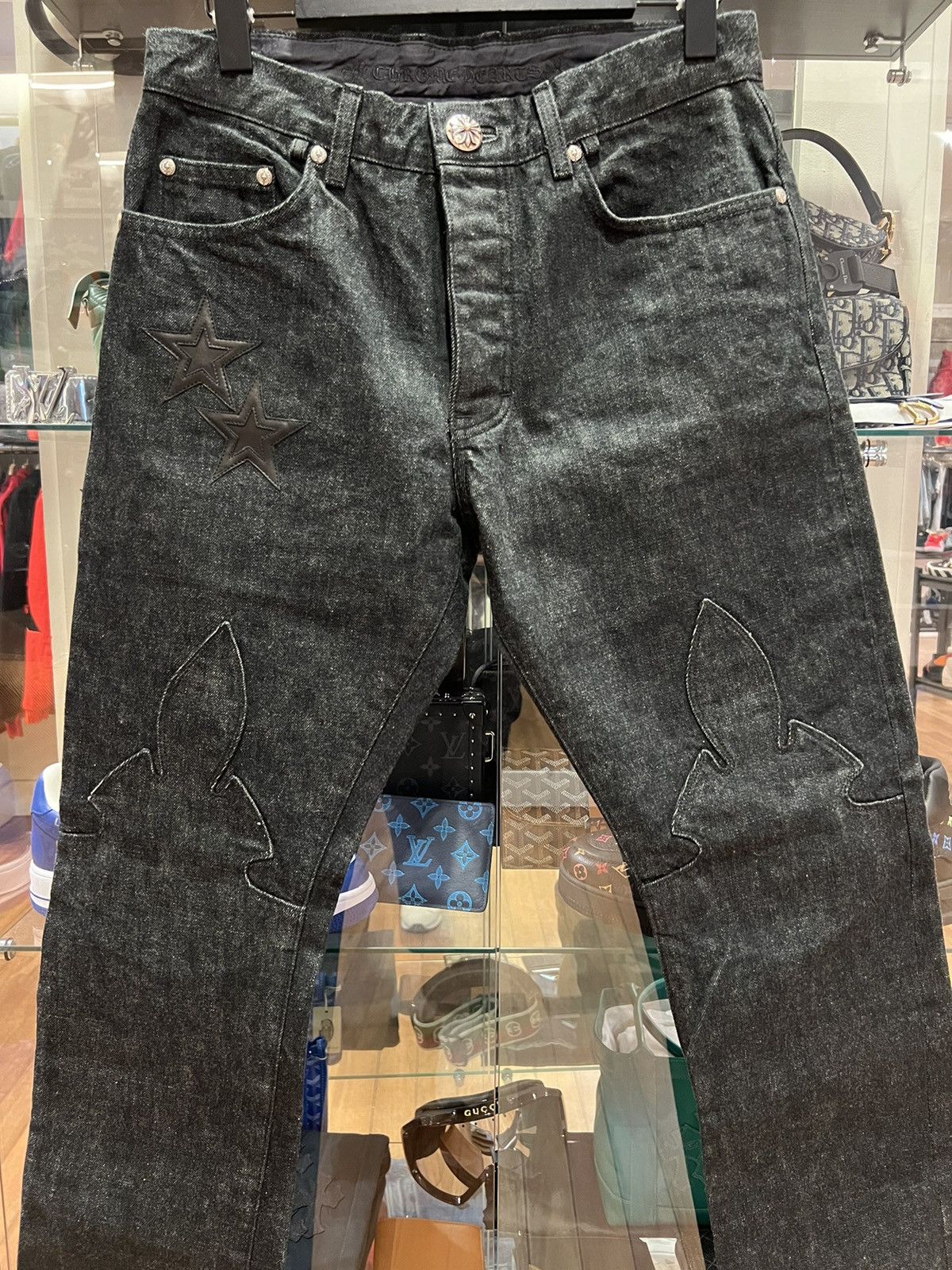 Chrome Hearts Chrome Hearts ‘Second Chances’ Star Patch Fleurknee denim Size US 31 - 5 Thumbnail