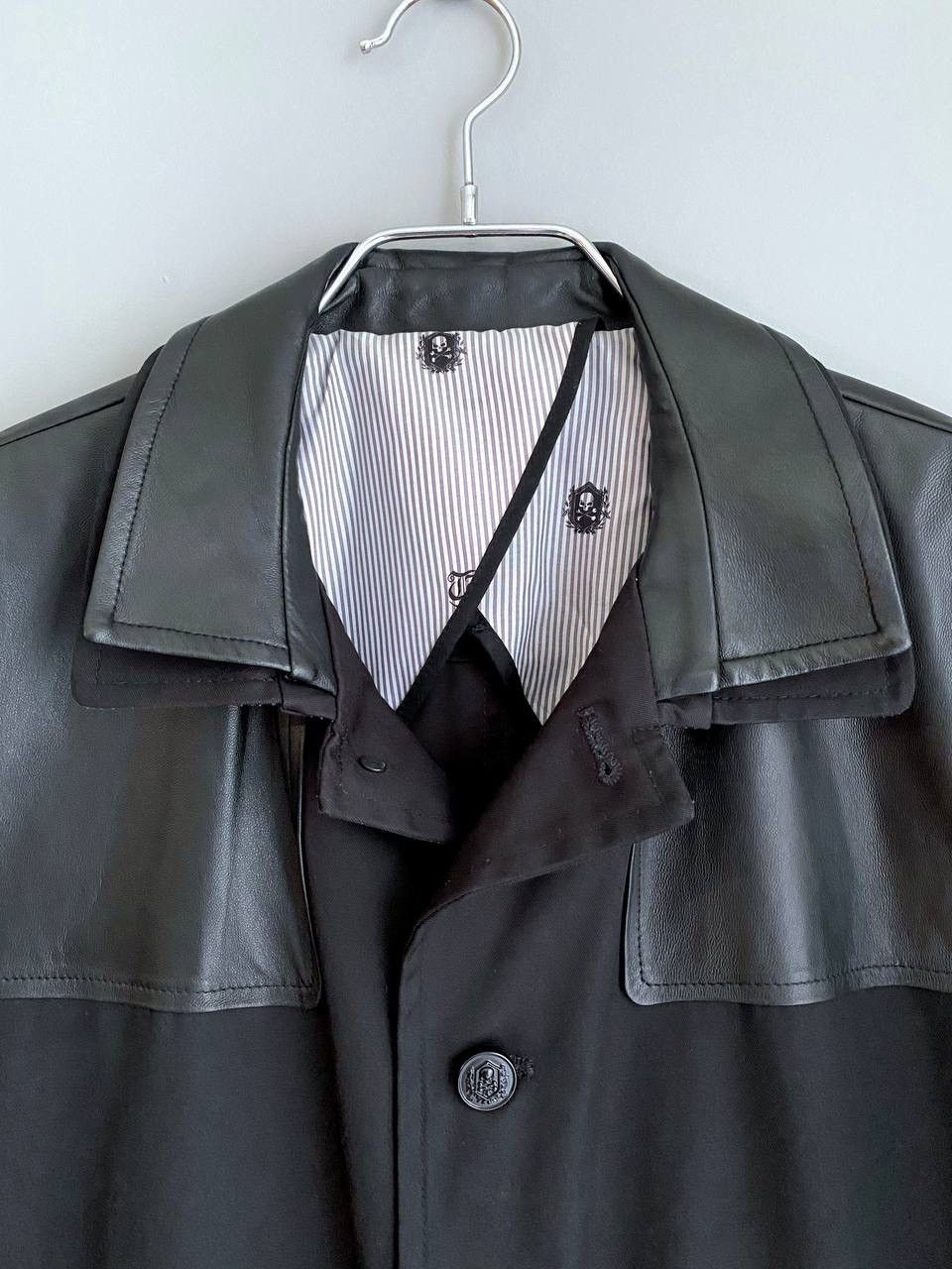 Designer × The Kooples The Kooples Men's Cotton Trench Coat With Leather Inserts, M Size US M / EU 48-50 / 2 - 4 Thumbnail