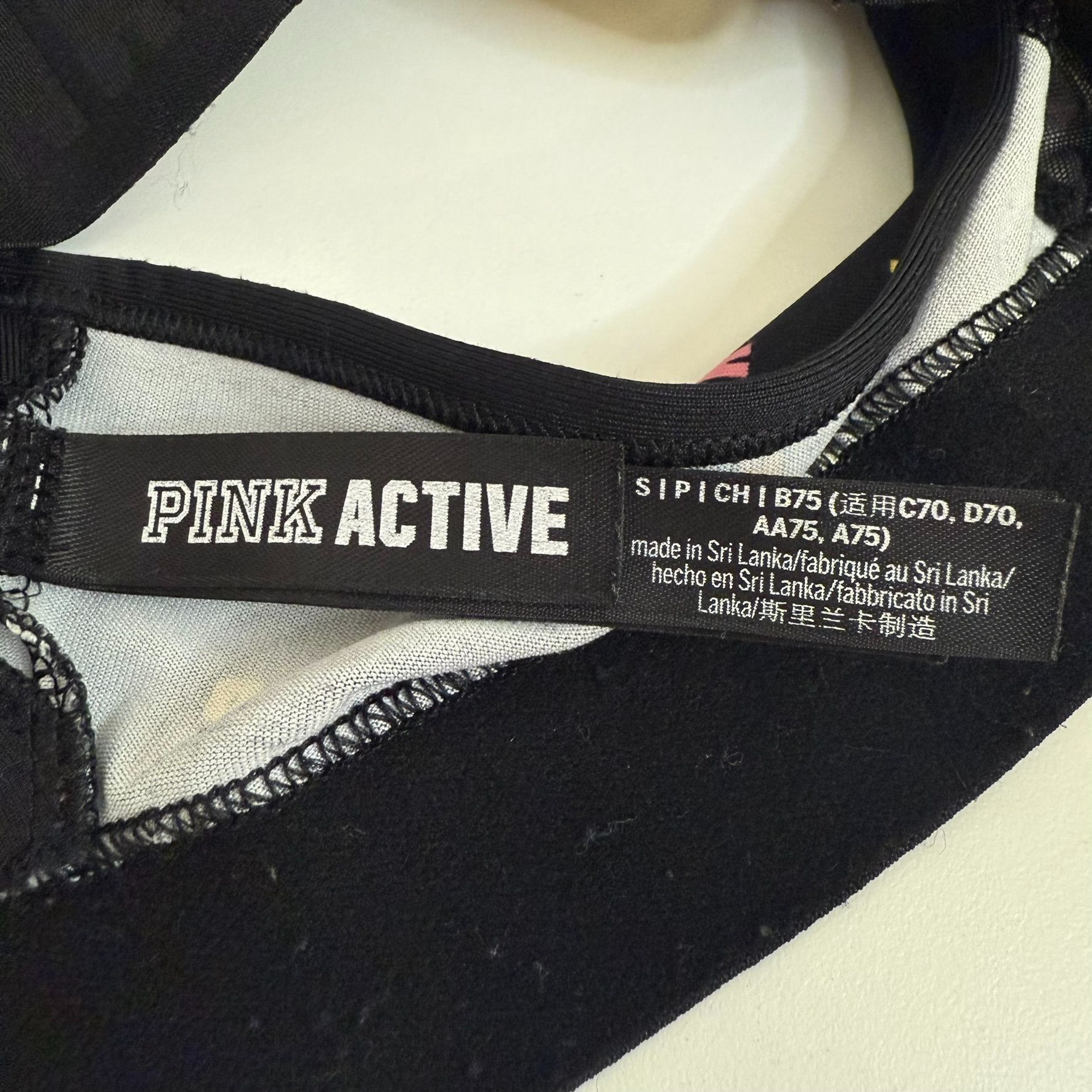 Pink Pink Active Lightly Lined Sports Bra Adjustable Straps & Col Size ONE SIZE - 3 Thumbnail