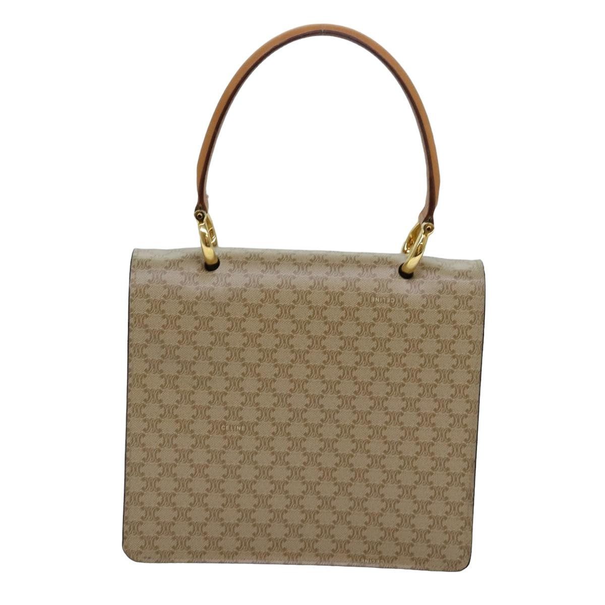 Celine CELINE Macadam Canvas Hand Bag Beige Size ONE SIZE - 3 Thumbnail
