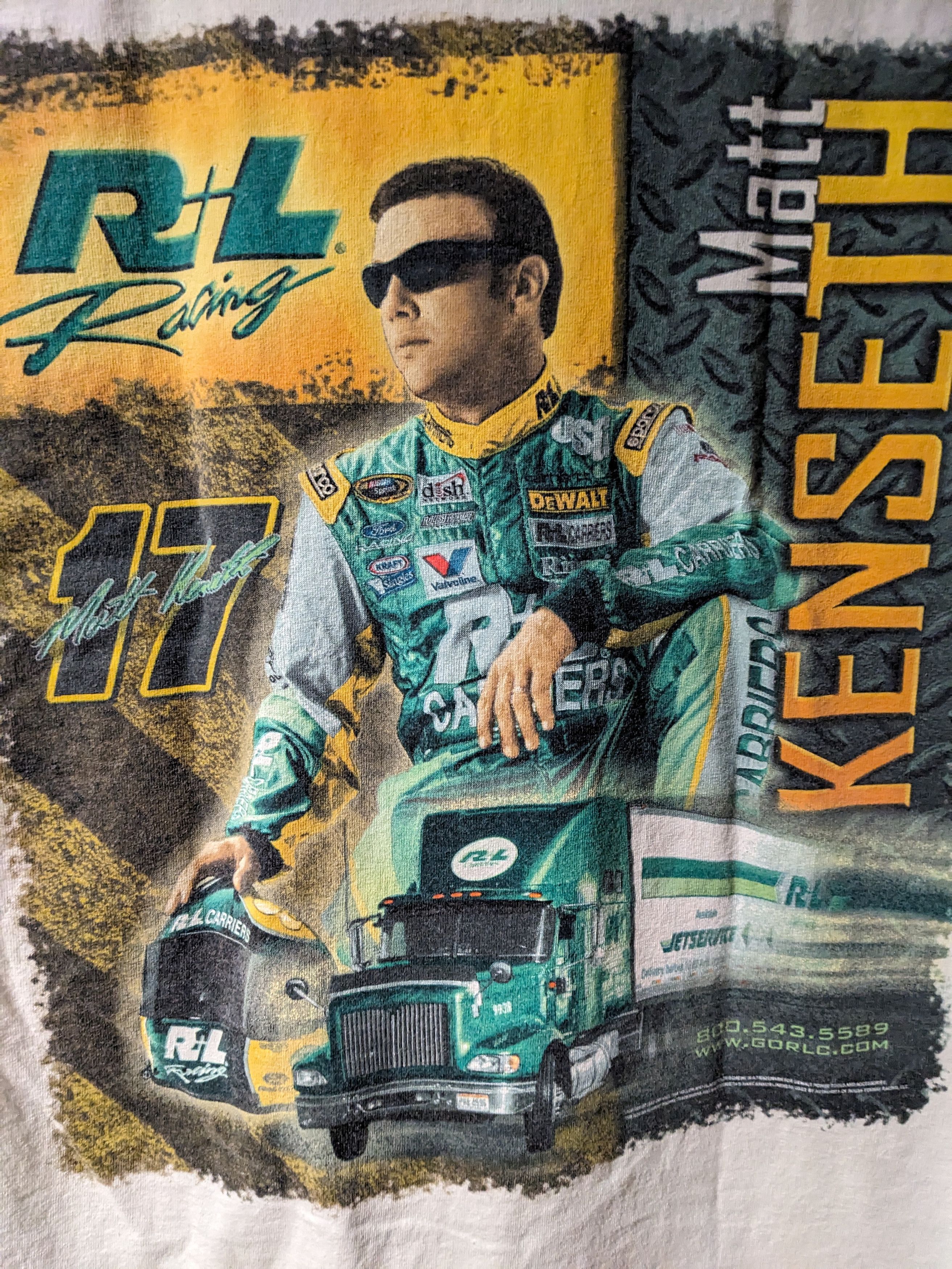 Chase Authentics × NASCAR × Vintage Vintage Y2K Nascar Matt Kenseth Racing Speedway T-Shirt Size US XL / EU 56 / 4 - 8 Thumbnail