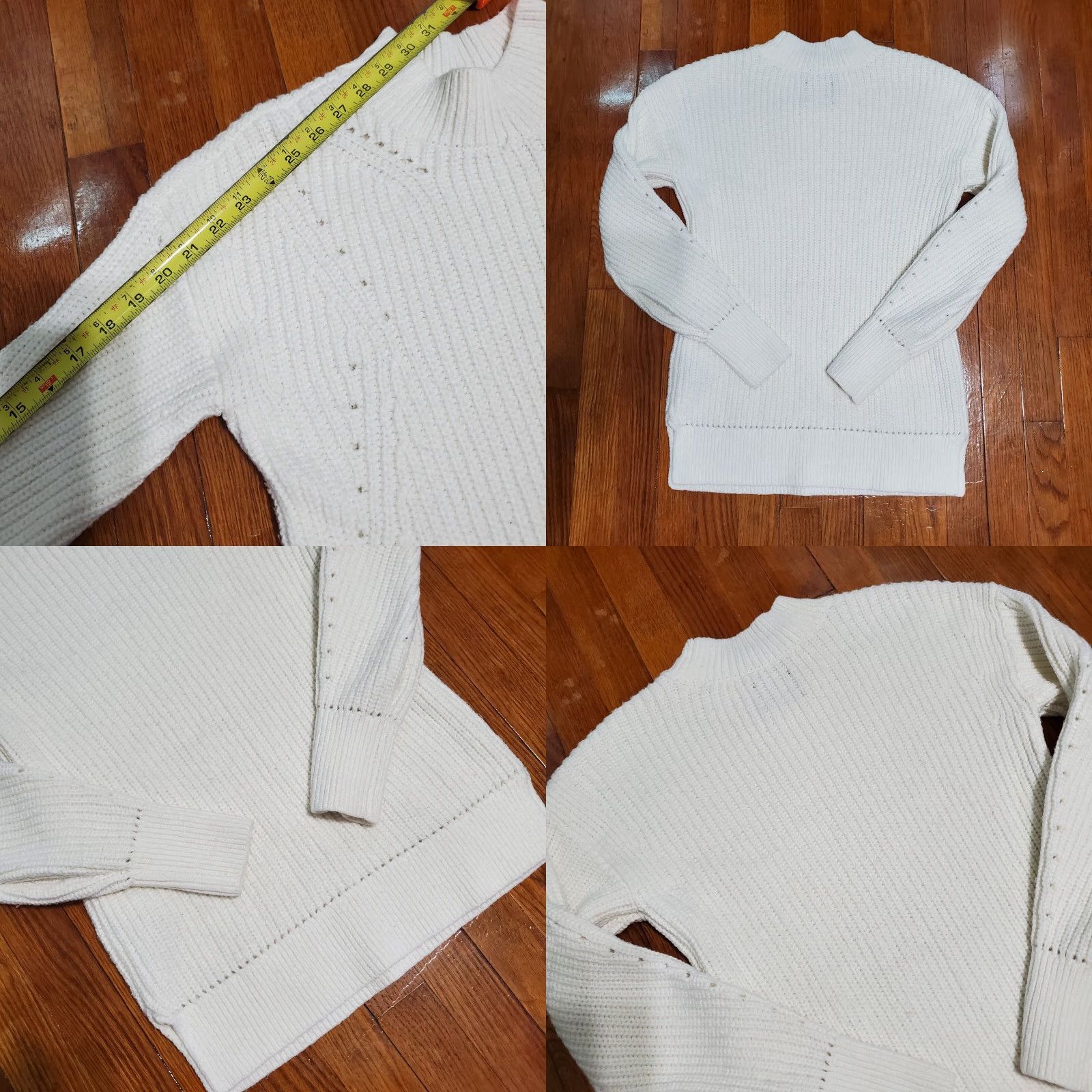 Abercrombie & Fitch Abercrombie & Fitch Sweater White Chunky Knit Pullover Womens Size Small Size S / US 4 / IT 40 - 8 Thumbnail