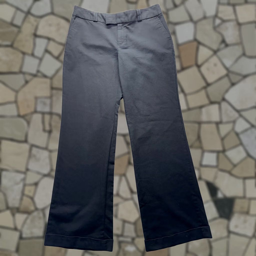 Banana Republic Banana Republic Pants Wide-Leg Navy Size 10 Regular Women Dress Pants Cotton Spandex Machine Washable Front Zip Pockets Vintage No Size 32" / US 10 / IT 46 - 1 Thumbnail