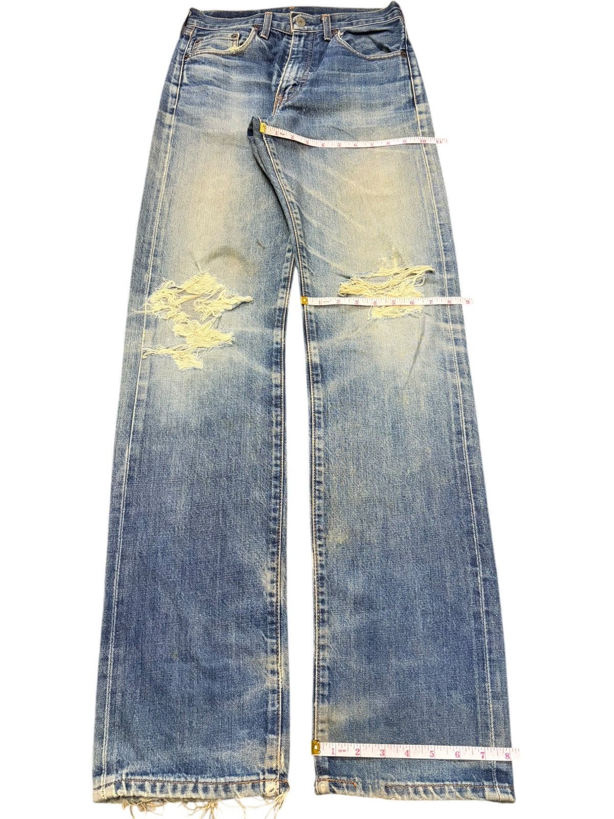 Levi's Vintage 90s Levis Big E Selvedge Distress Loose Jeans Size US 32 / EU 48 - 8 Thumbnail