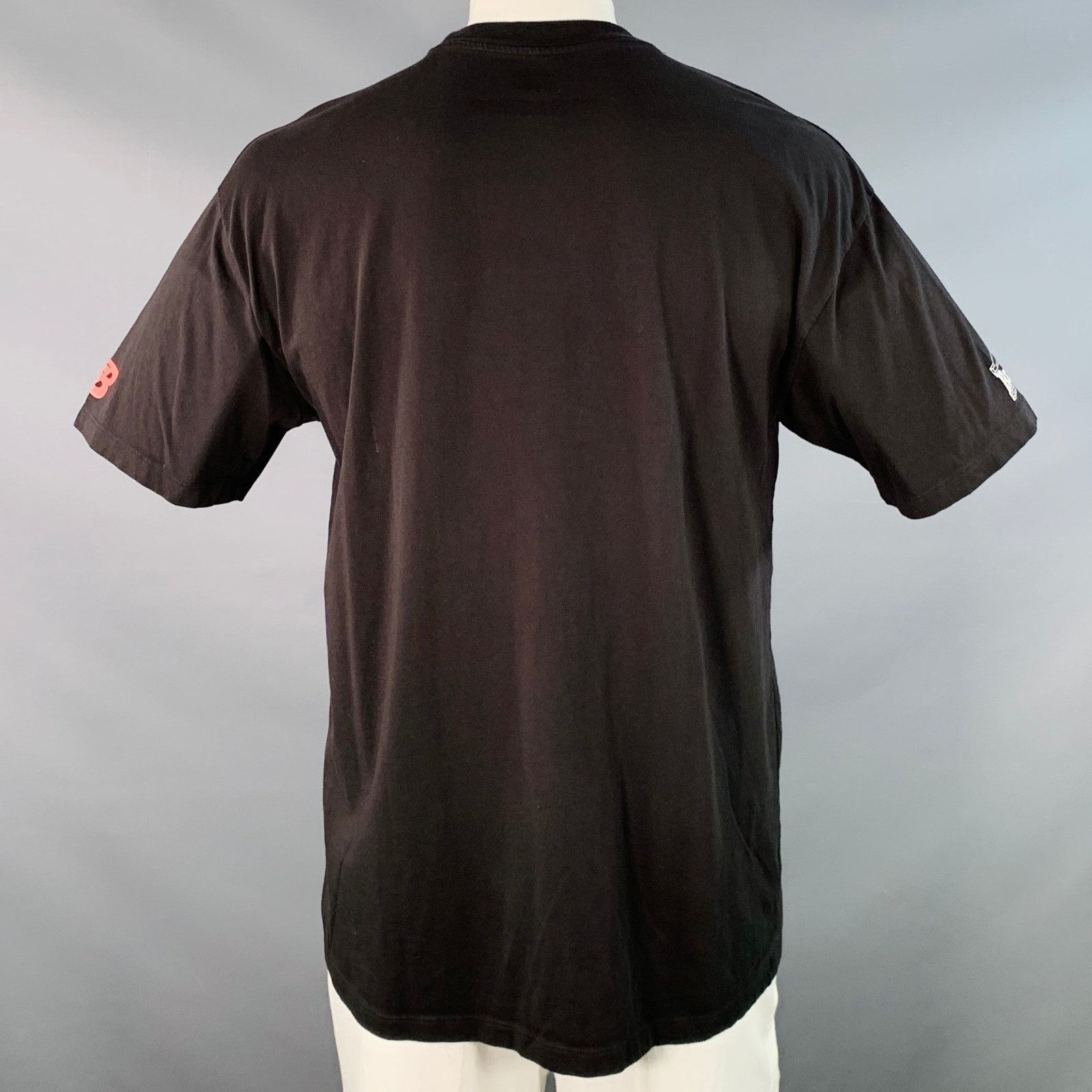 New Balance Unbalanced Black White Print Cotton Crew Neck T-shirt Size US XL / EU 56 / 4 - 4 Thumbnail