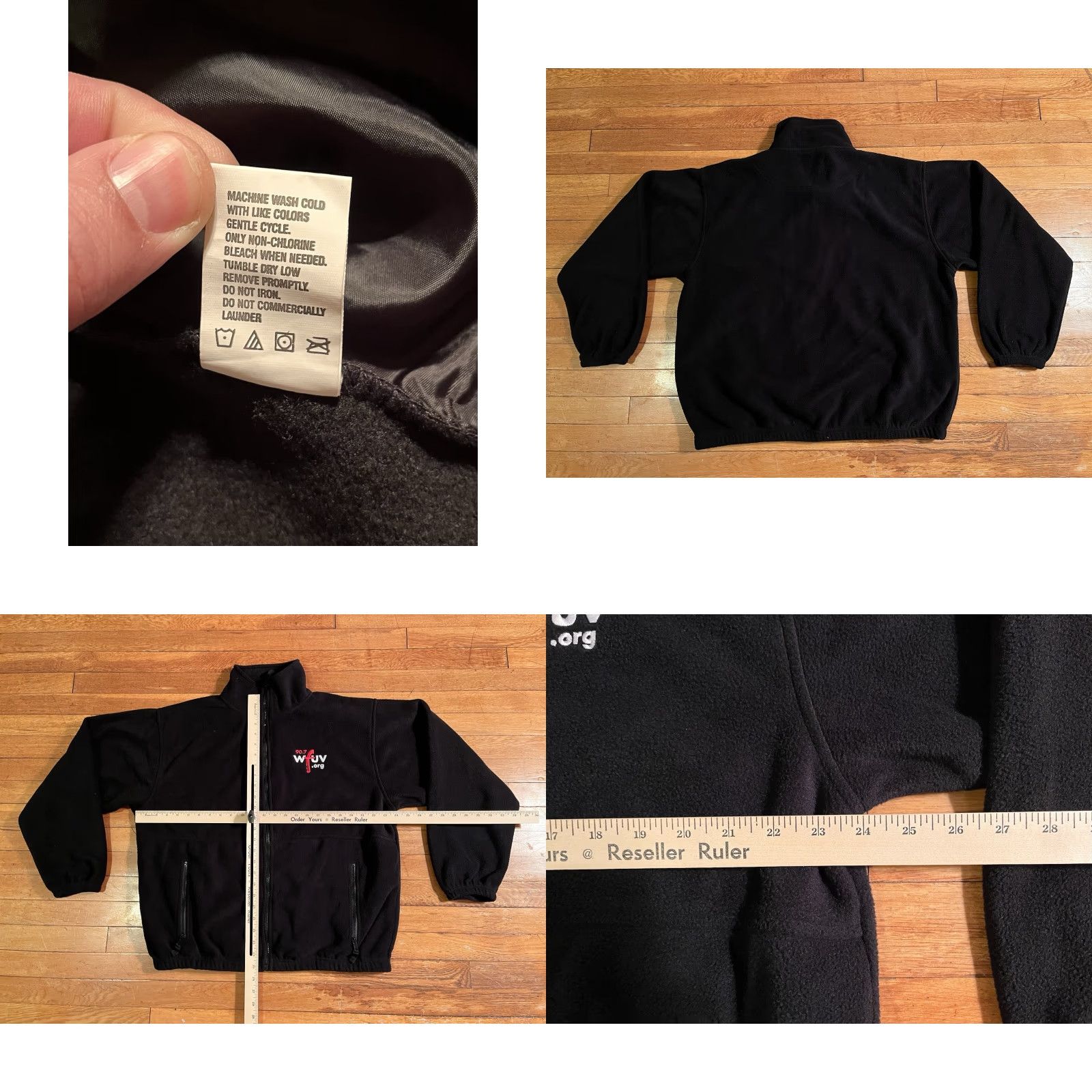 Vintage WFUV 90.7 Radio Station Fleece Sweatshirt Mens Small Black Full Zip Size US S / EU 44-46 / 1 - 8 Thumbnail