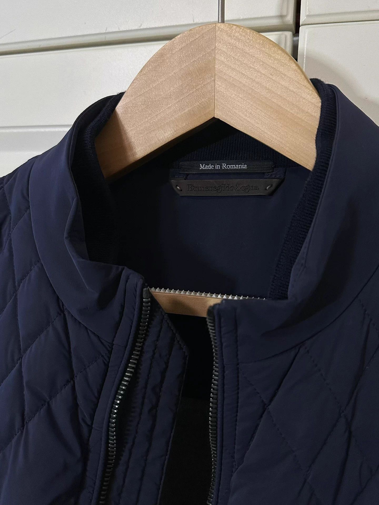 Ermenegildo Zegna Zegna Main Line Navy Wool/Goose Down Down Vest 54 Size US L / EU 52-54 / 3 - 4 Thumbnail