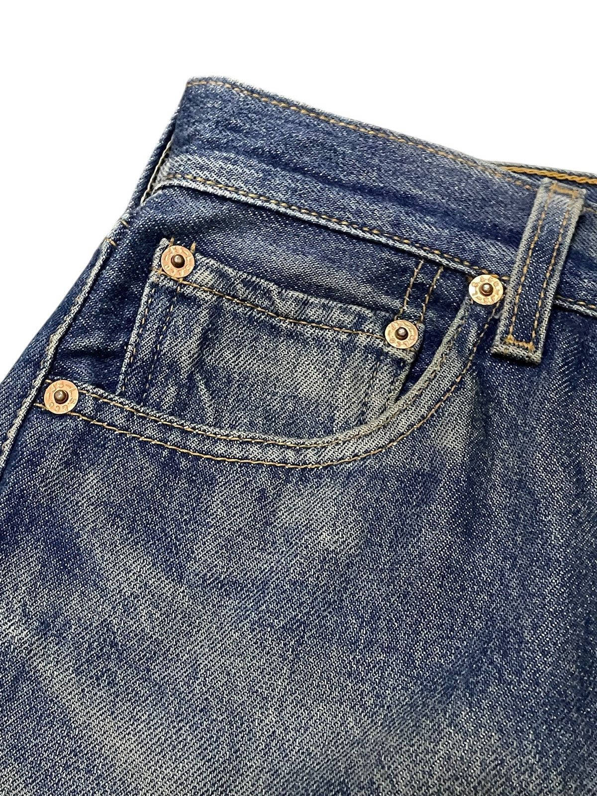 LVC × Levi's × Vintage Vintage Levis 501 Mud Wash Aging Honeycomb Distressed Jeans Size US 29 - 11 Thumbnail