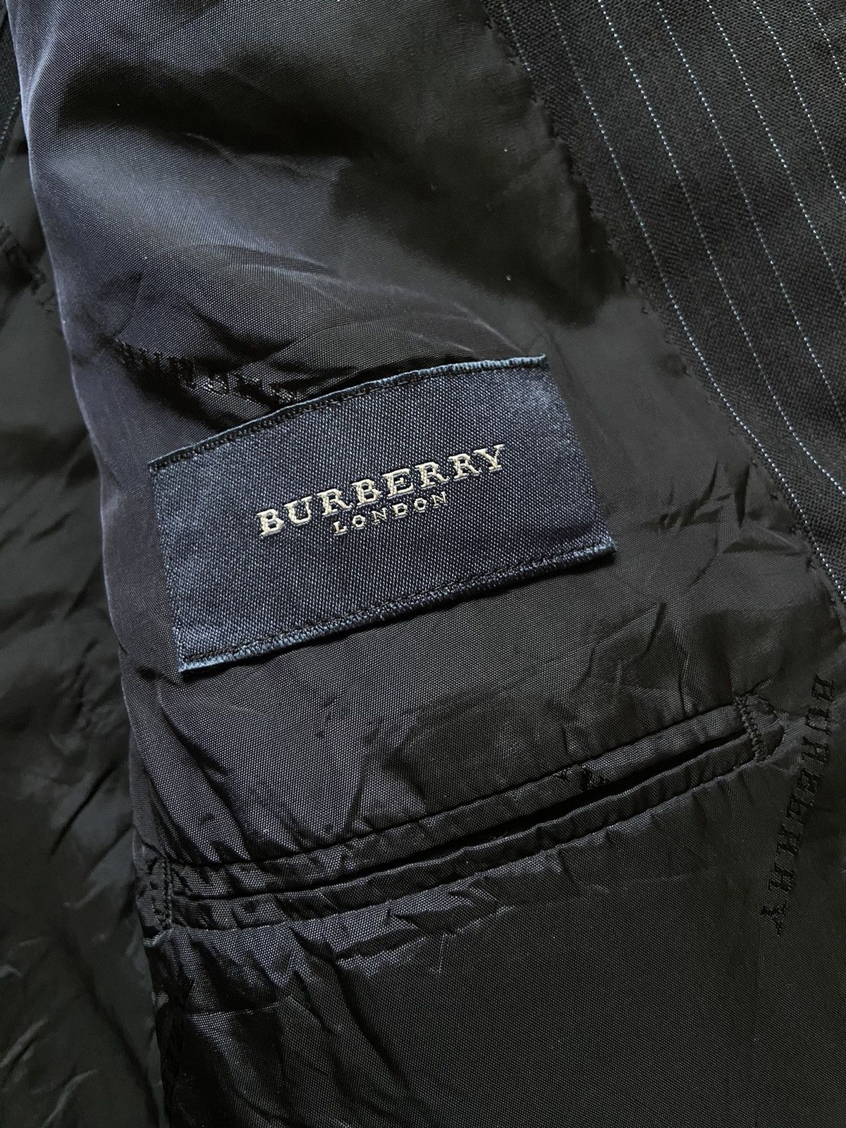 Burberry Vintage Burberry London Stripe 3 Button Blazer Jacket Size 40R - 11 Thumbnail