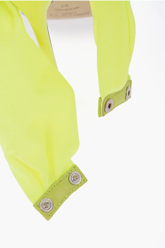Jimmy Choo og1mm0624 Solid Ankle Strap Sandals Heel in Acid Green Size US 7 / IT 37 - 4 Thumbnail