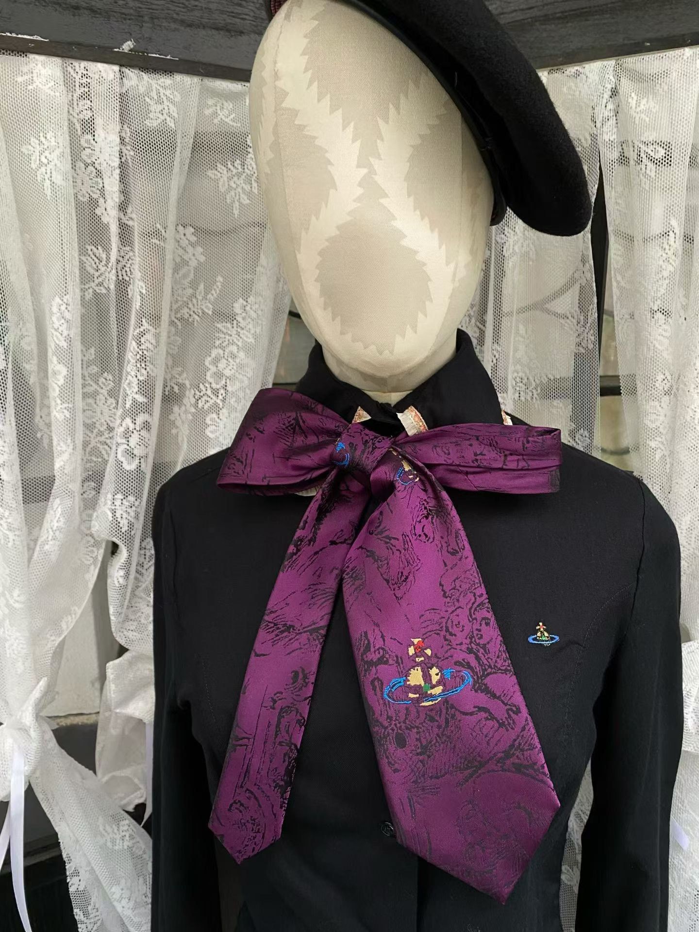 Vivienne Westwood Vivienne Westwood Purple Angel Line Tie Size ONE SIZE - 1 Thumbnail