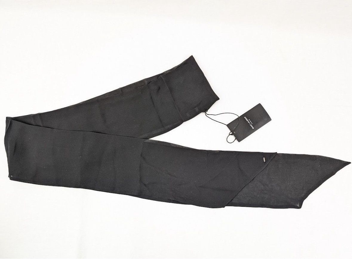 Saint Laurent Paris o1bca1st0525 Size:OS/Double Lavalliere Tie in Black Size ONE SIZE - 3 Thumbnail
