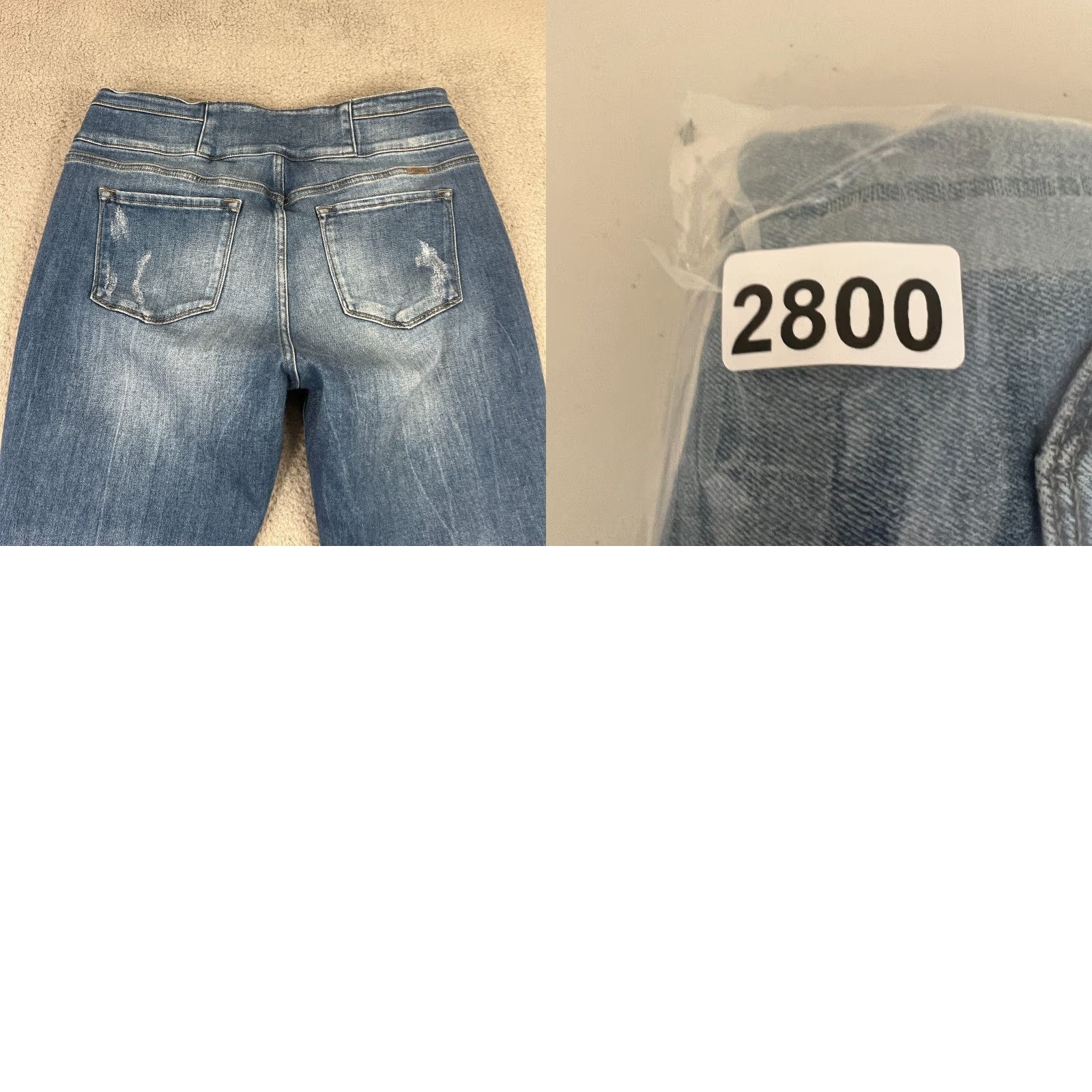 Vintage KanCan Jeans Womens High Rise Straight Light Wash Blue Denim 27 Regular Size 27" / US 4 / IT 40 - 8 Thumbnail