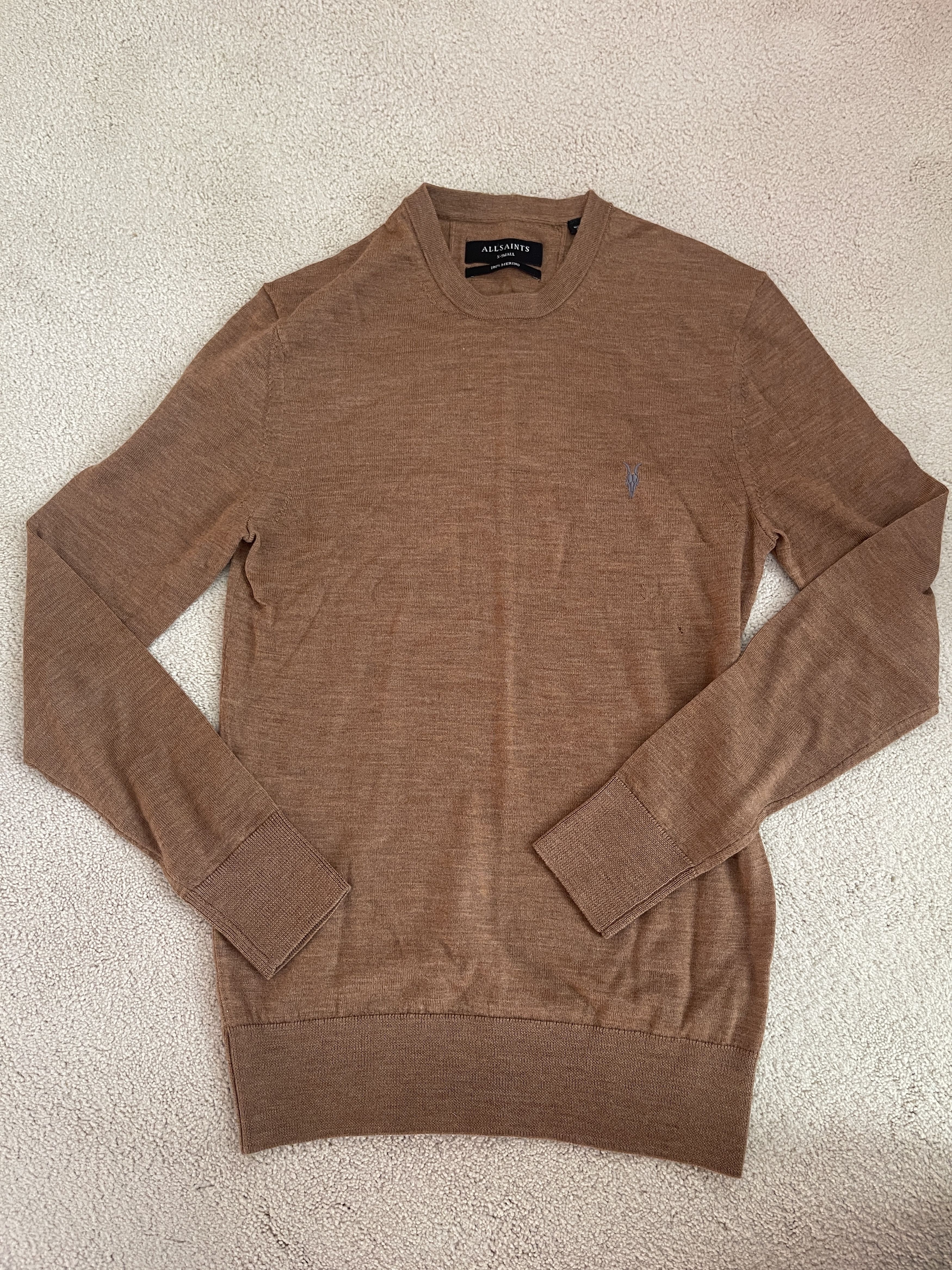 Allsaints All Saints Brown Merino Wool Long Sleeve XS Sweater Size US XS / EU 42 / 0 - 1 Thumbnail