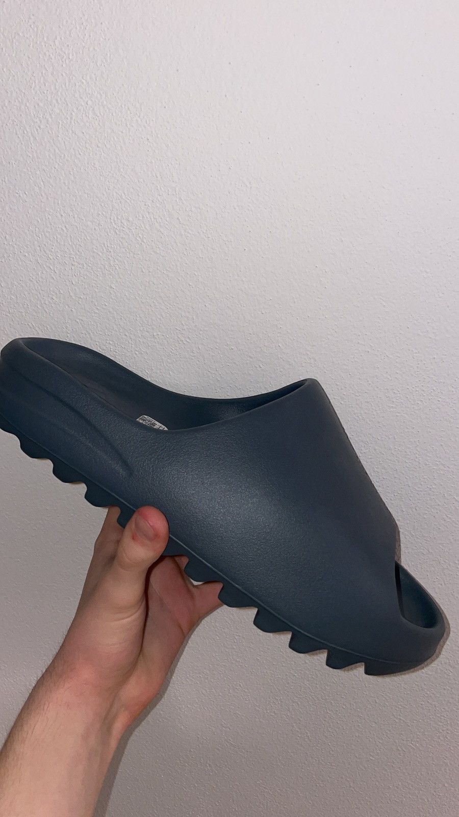 image of Adidas x Kanye West Yeezy Slide Slate Marine in Black, Men's (Size 13)