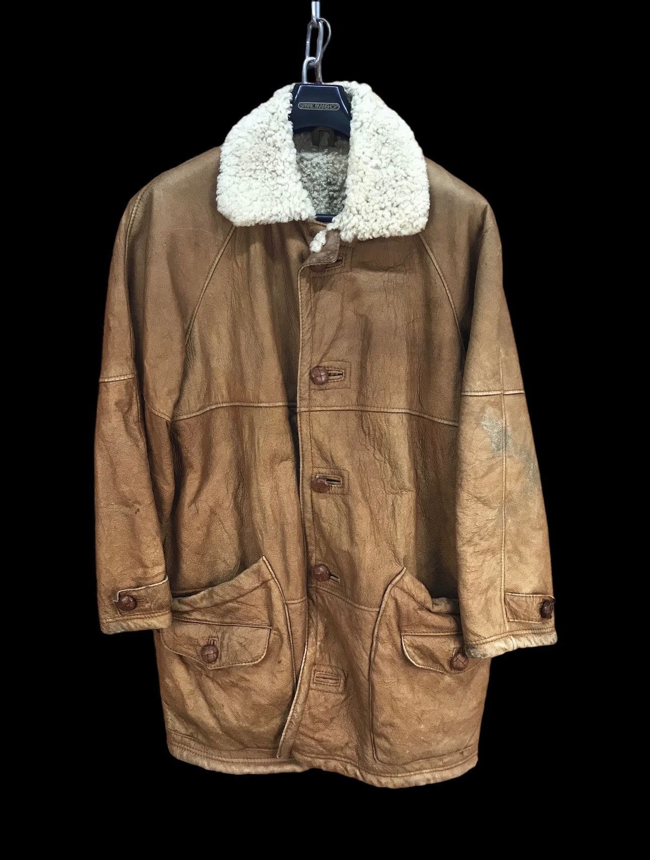 HOLLYWOOD RANCH MARKET Vintage Patina H.R. MARKET Leather Jacket Size US L / EU 52-54 / 3 - 1 Thumbnail