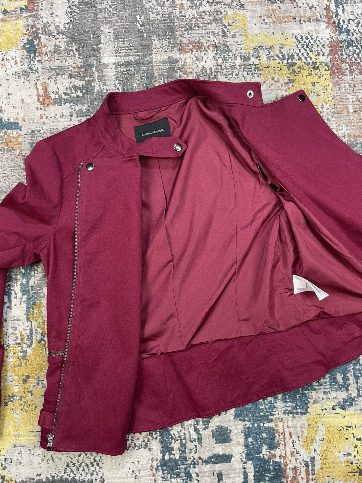 Banana Republic Banana Republic Red Garnet Factory Moto Jacket Size M / US 6-8 / IT 42-44 - 8 Thumbnail