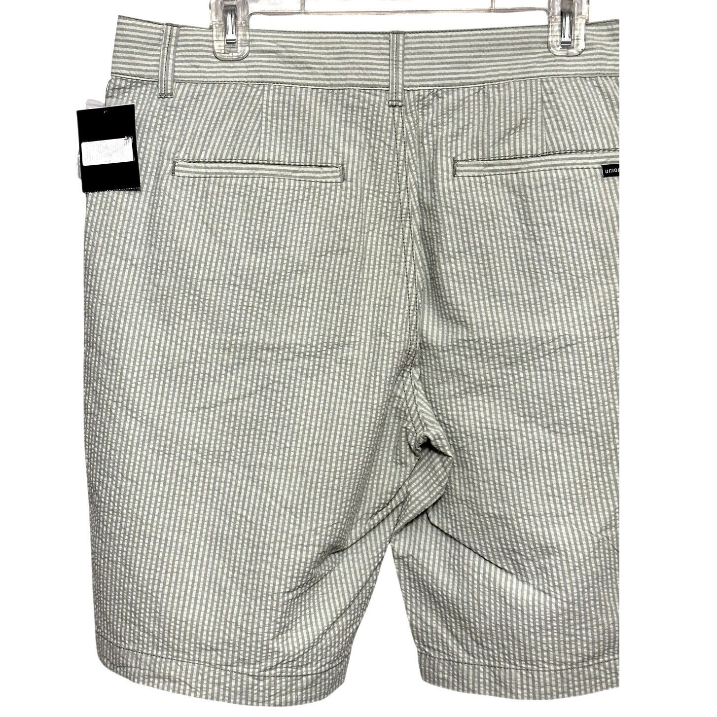 Other Union Chino Shorts Seersucker Flat Front Green White 36W NWT Size US 36 / EU 52 - 5 Thumbnail
