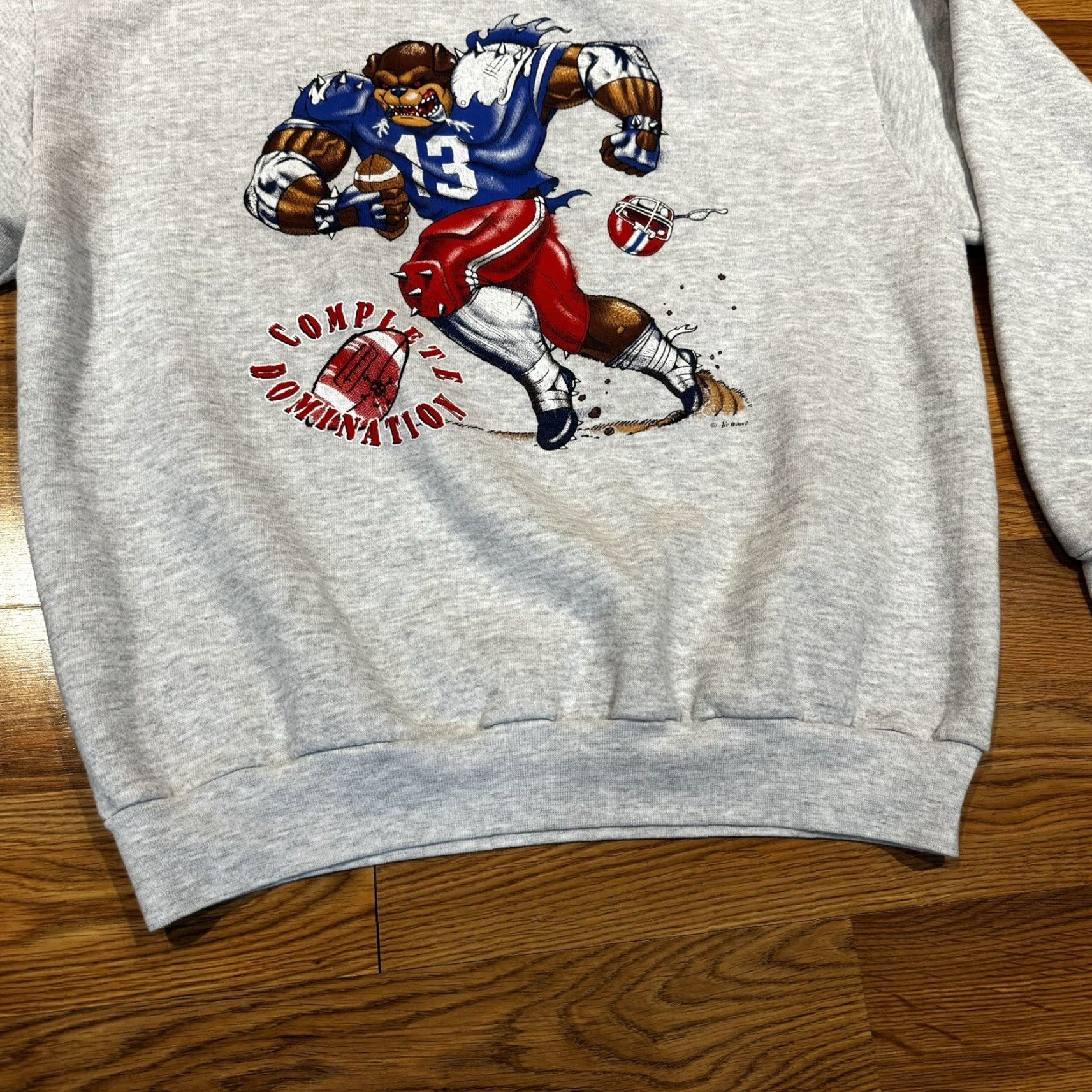 Lee VINTAGE Lee Football Sweatshirt NFL Superbowl Cotton Blend USA Dog Sz Large Size US L / EU 52-54 / 3 - 4 Thumbnail