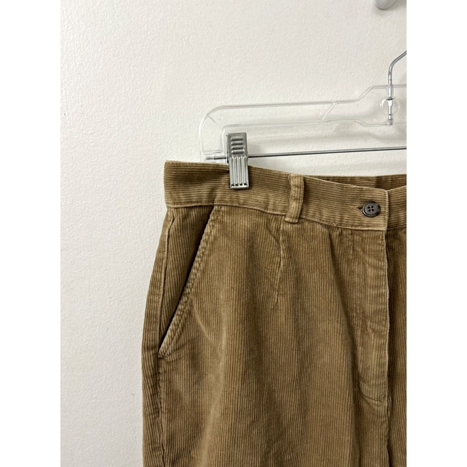 Vintage LL Bean Corduroy Pants Womens Sz 10 30x30 Brown YKK Pockets Trousers Khakis Regular Solid 90s City Preppy Mens Womens Girls Boys Size 32" / US 10 / IT 46 - 5 Thumbnail