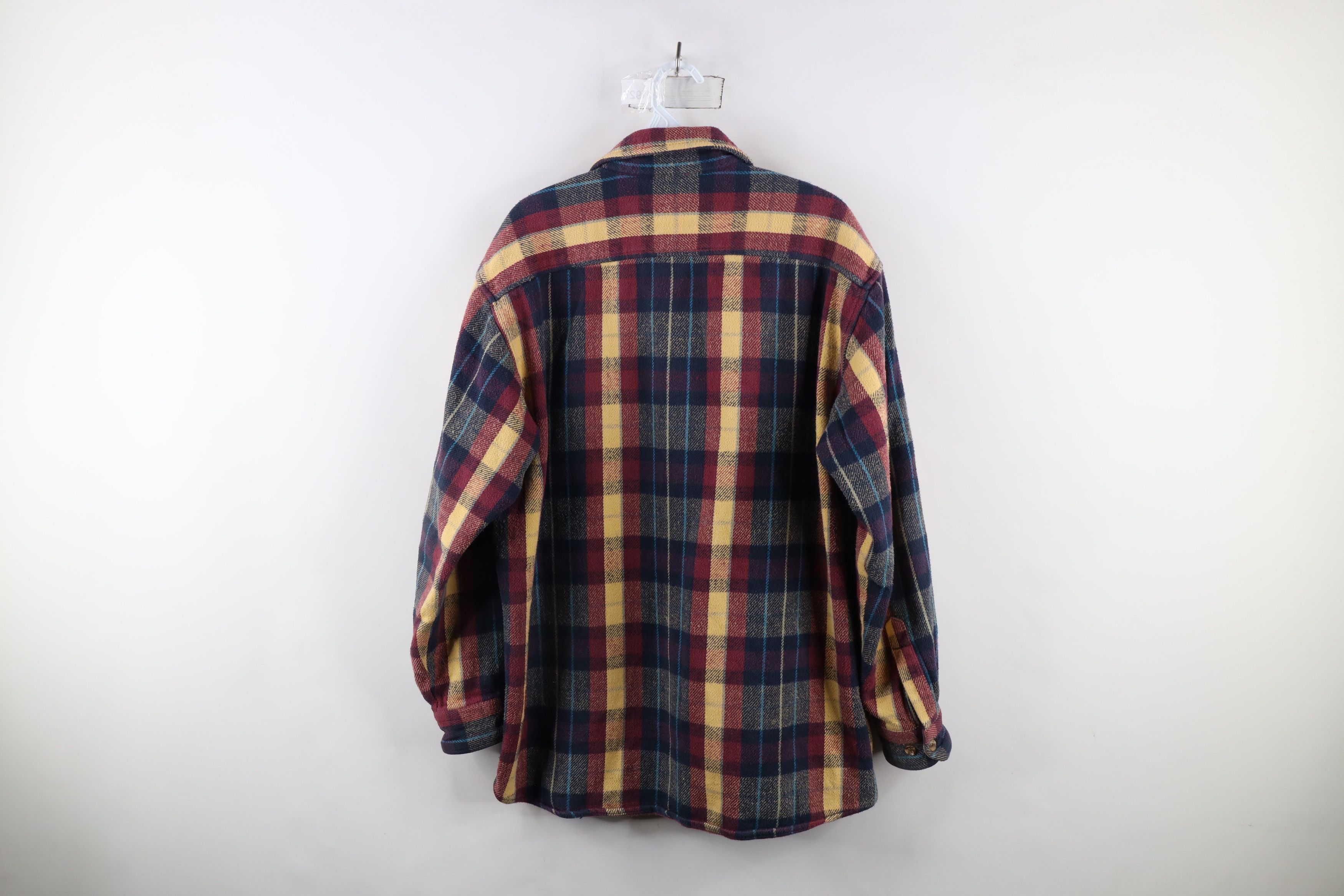 Vintage Vintage 90s Streetwear Heavyweight Button Shirt Plaid Size US M / EU 48-50 / 2 - 6 Thumbnail