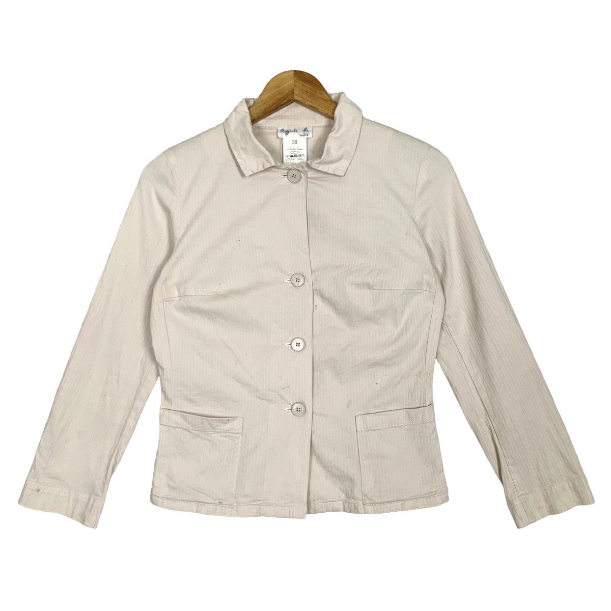 Designer × agnes b. Vintage Agnes B. Paris Women Light Jacket Size 36 / XS Size XS / US 0-2 / IT 36-38 - 1 Thumbnail