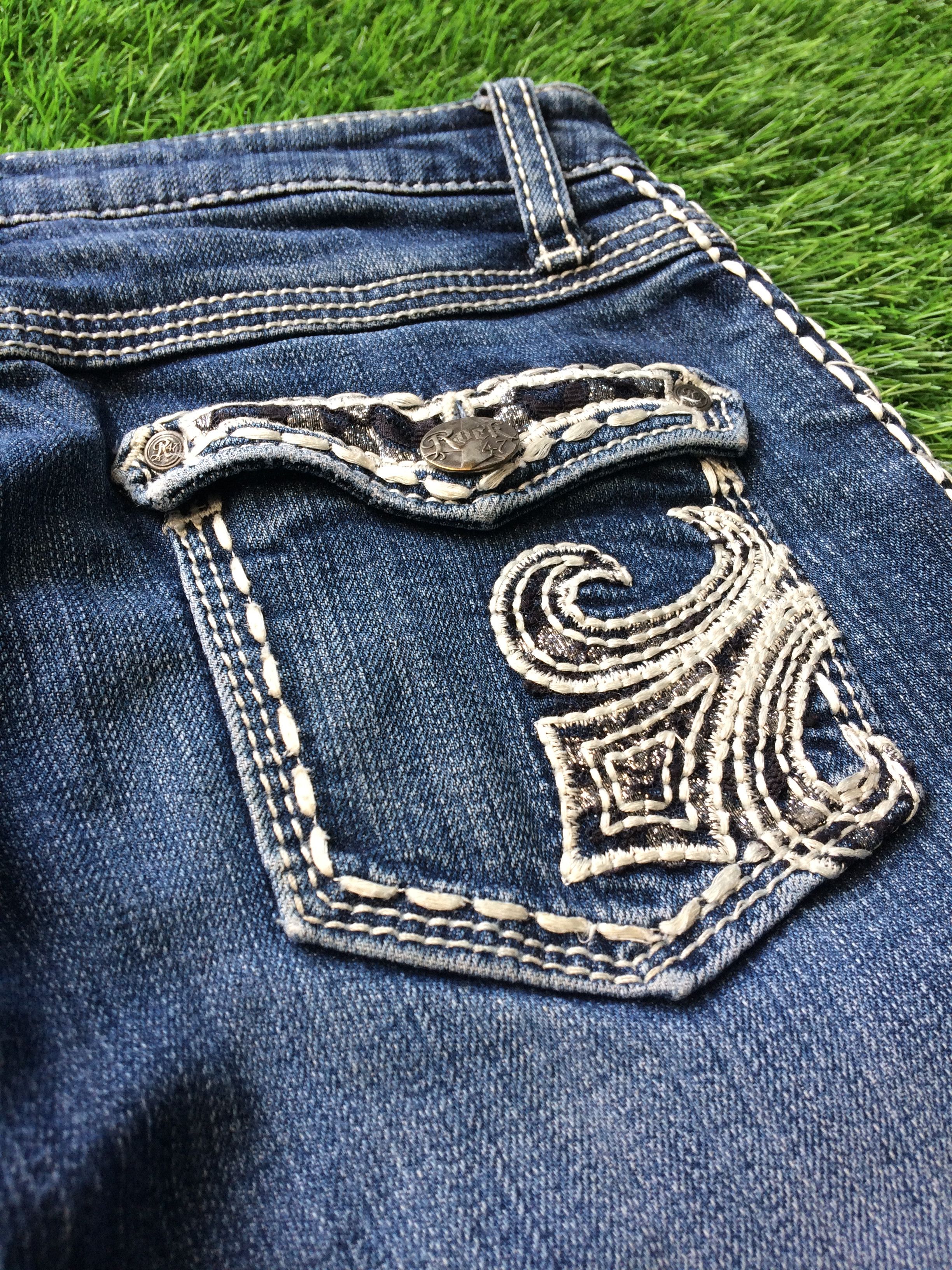 Japanese Brand Low Rise Bootcut Jeans D-793 Size 24" / US 00 / IT 34 - 10 Thumbnail