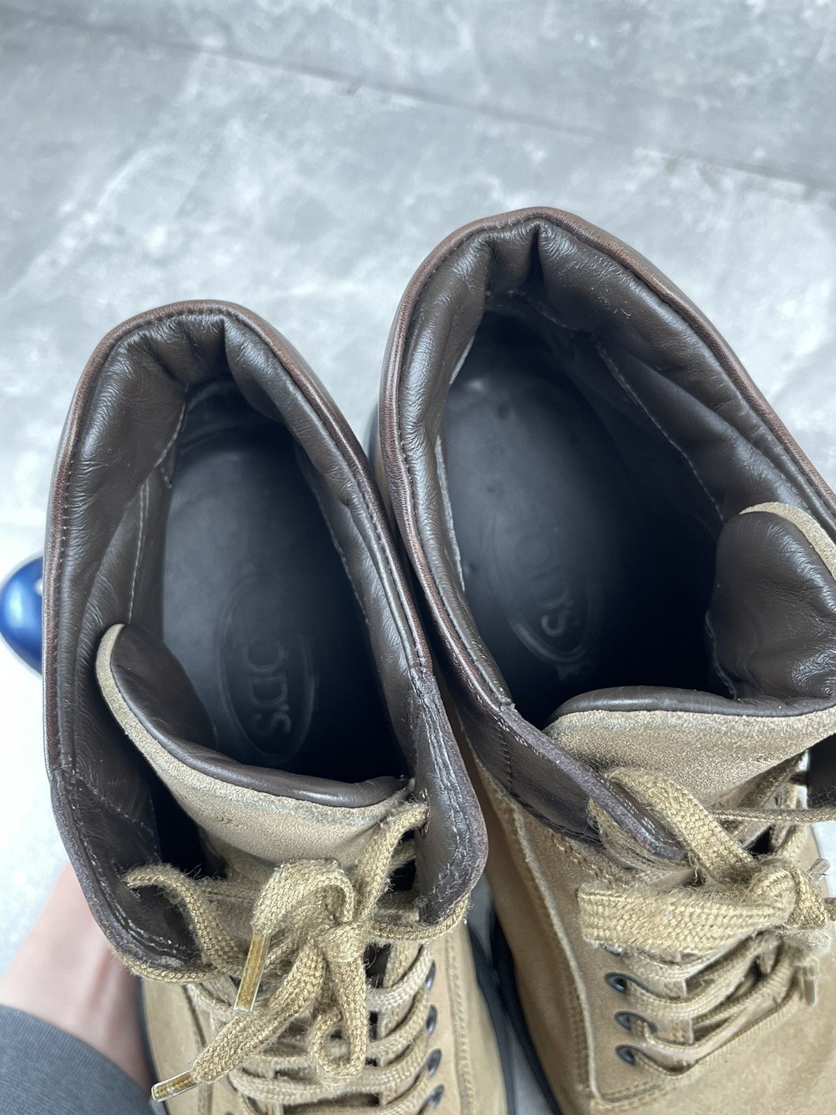 Tod's TOD's Leather Laced Suede Leather Sand Boots Made in Italy Size US 10 / EU 43 - 12 Thumbnail
