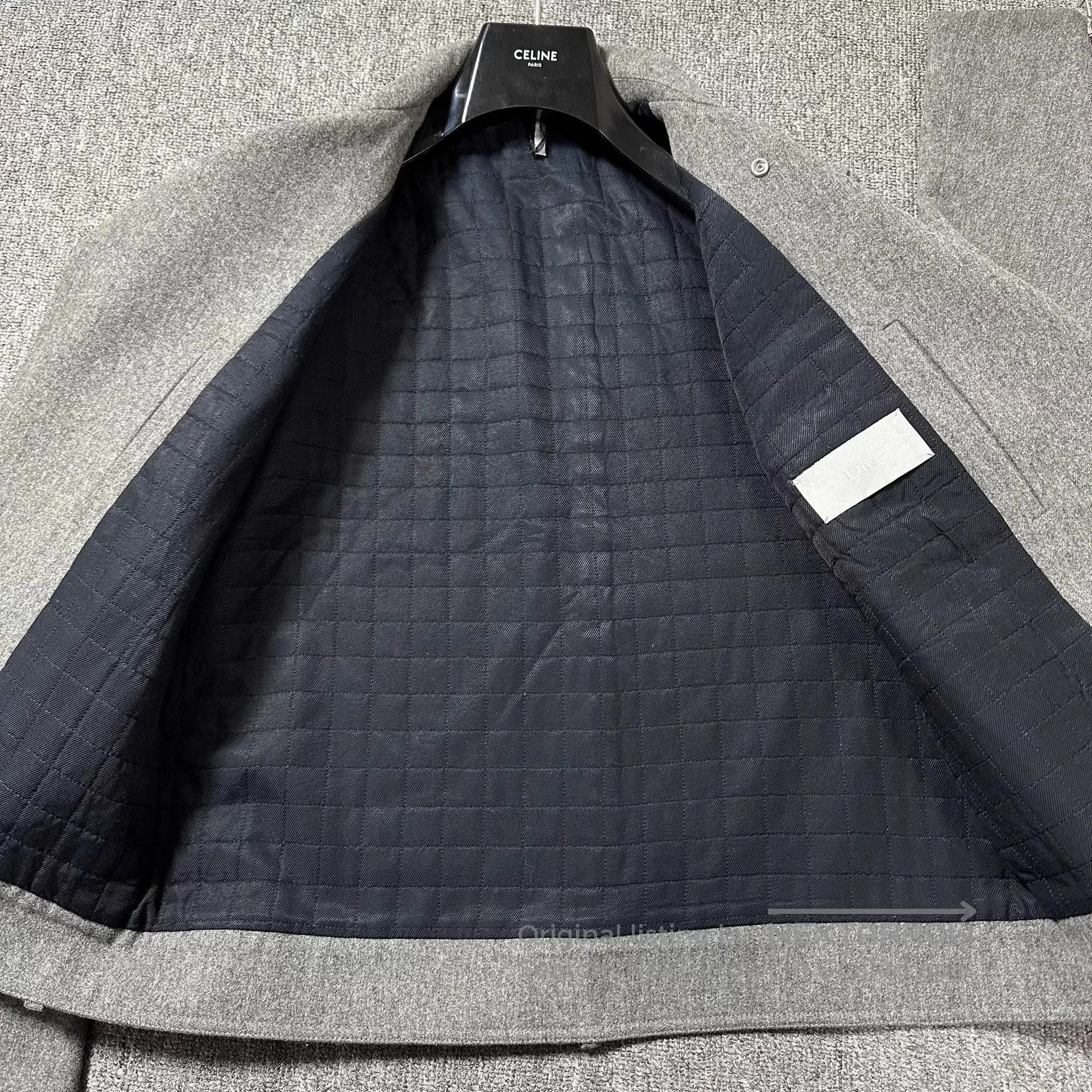 Dior Gray Moto-Style Short Jacket Size L. Size US L / EU 52-54 / 3 - 5 Thumbnail