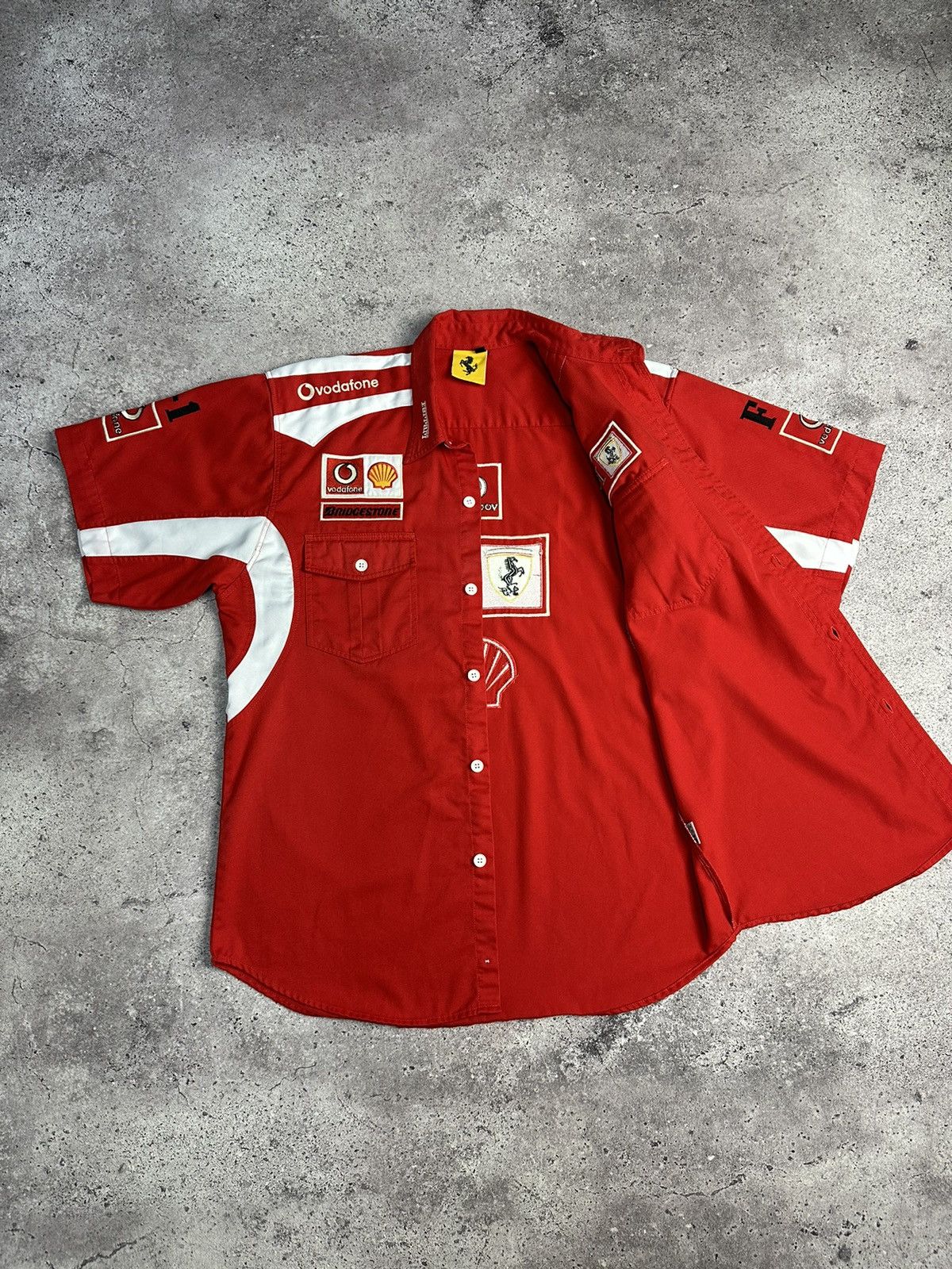 Ferrari × Vintage Vintage Ferrari Y2K Racing Jersey Shirt Formula Archival F-1 Size US XL / EU 56 / 4 - 8 Thumbnail
