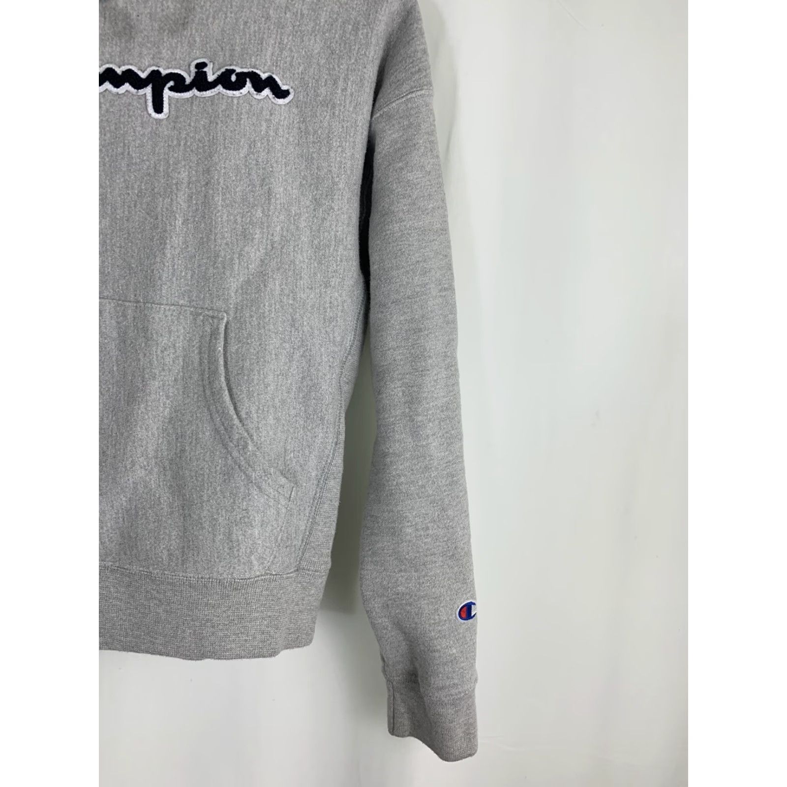 Champion Champion Hoodie Women’s Small Gray Reverse Weave Embroidered Spellout Pullover Pullover Hooded Sweatshirt Size S / US 4 / IT 40 - 3 Thumbnail