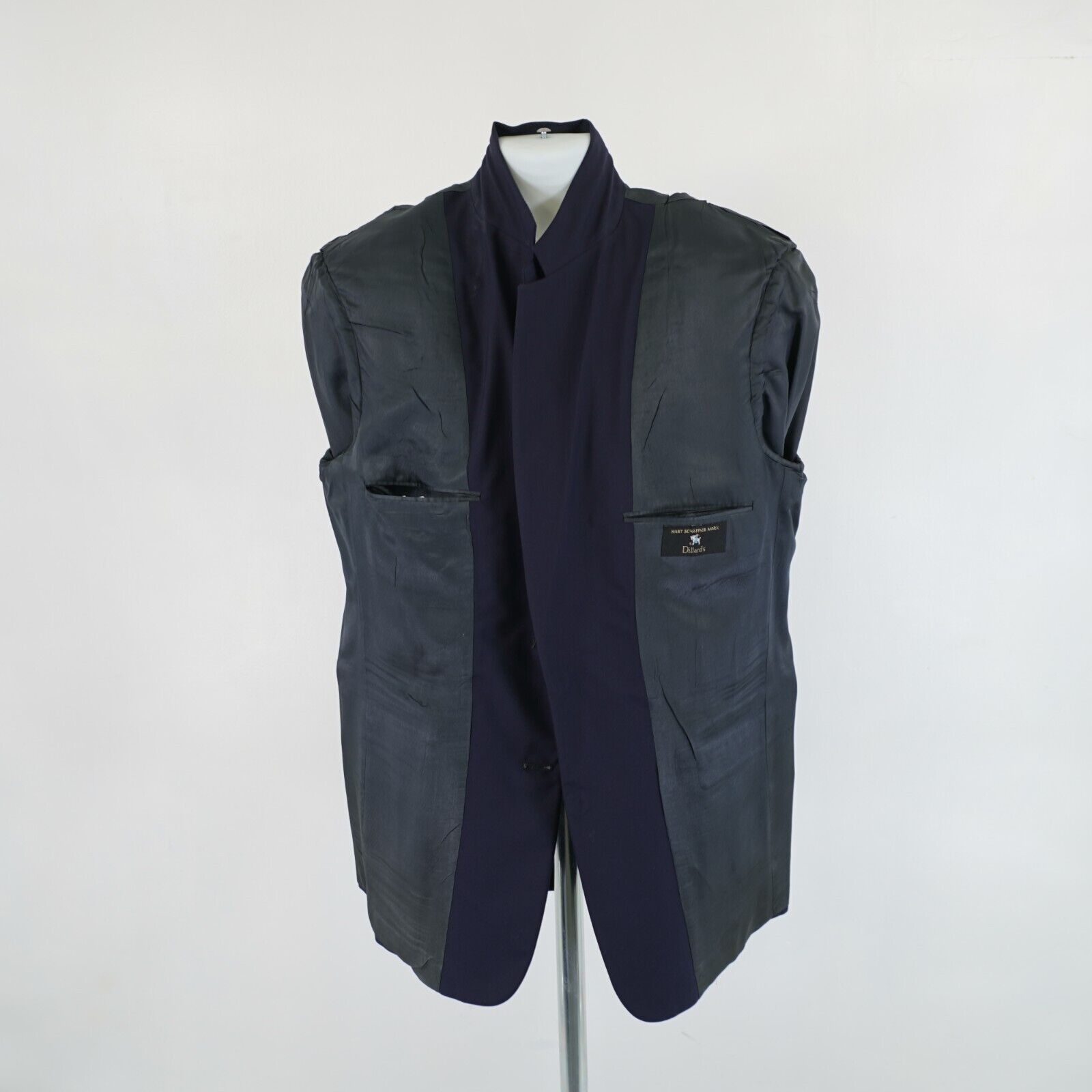 Hart Schaffner Marx Hart Schaffner Marx Wool Blue 2 Gold Button Blazer 42R / Sli Size 42R - 11 Thumbnail