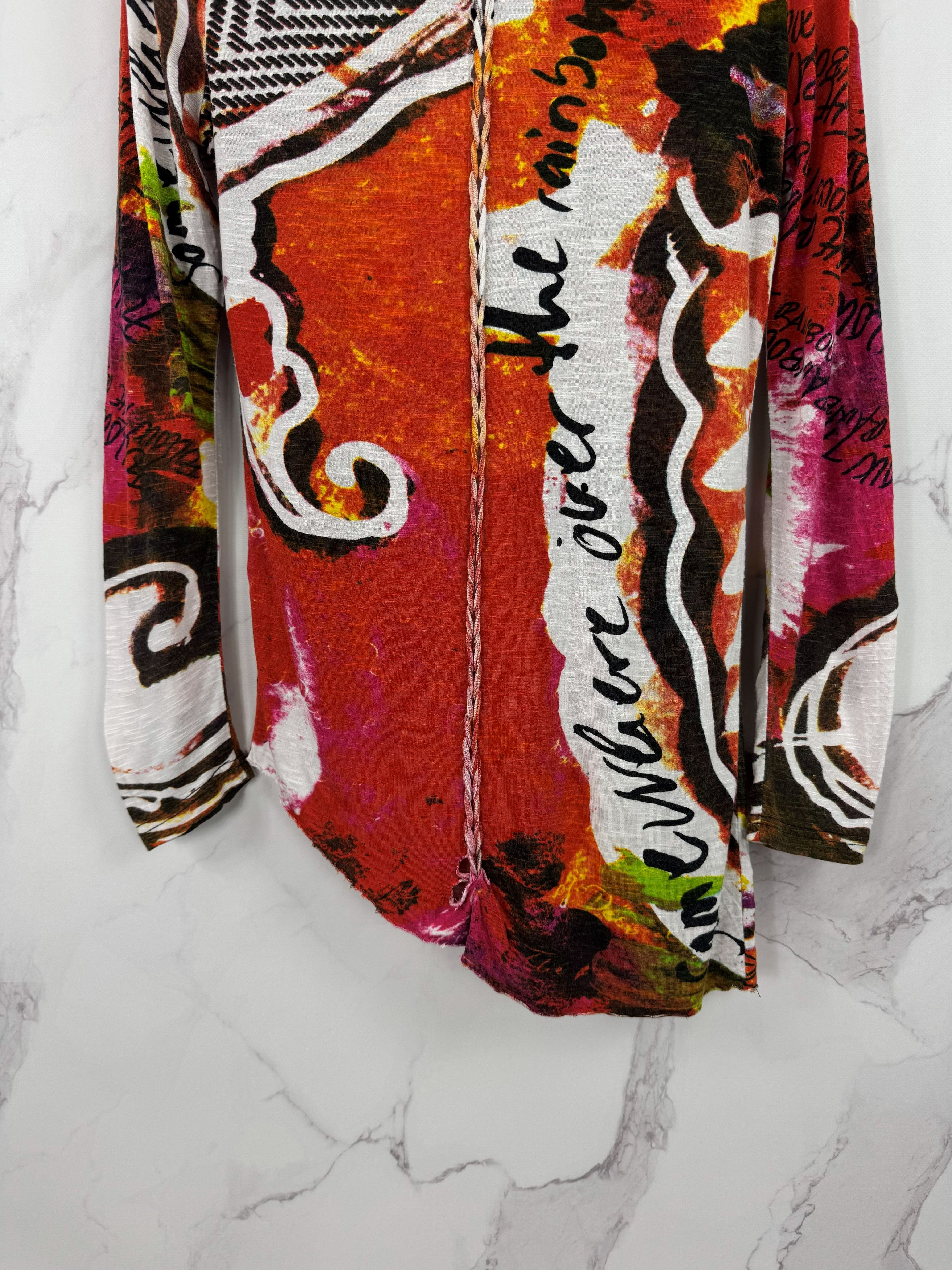 Desigual Desigual Asymmetrical Longsleeve Rainbow Dress Size L Size L / US 10 / IT 46 - 6 Thumbnail