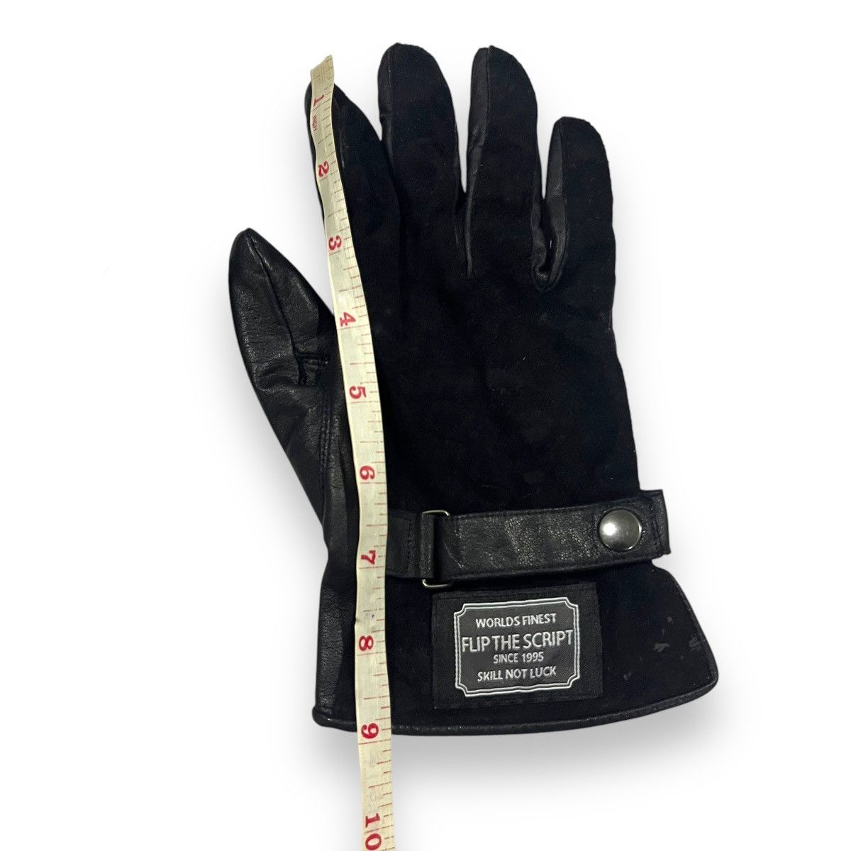 Beauty Beast × Leather FLIP THE SCRIPT LEATHER SUEDE BLACK GLOVE Size ONE SIZE - 5 Thumbnail
