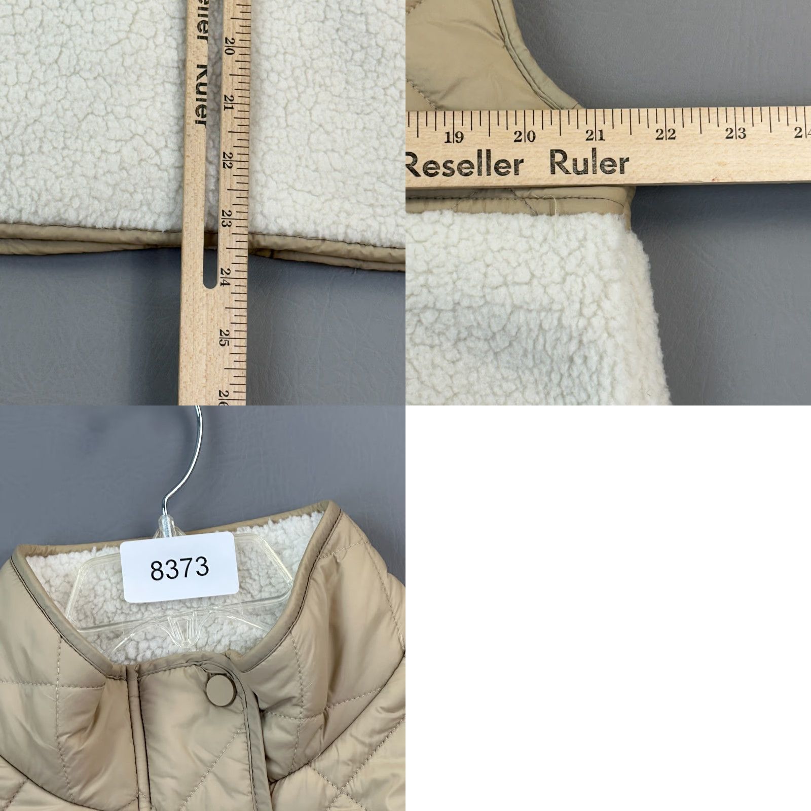Joie Joie Vest Women’s Large Beige White Sherpa Quilted Full Zip Snap Outdoor Casual Vest Woman L Beige Quilted Zip Pockets Regular Fall Winter Spring Size L / US 10 / IT 46 - 8 Thumbnail