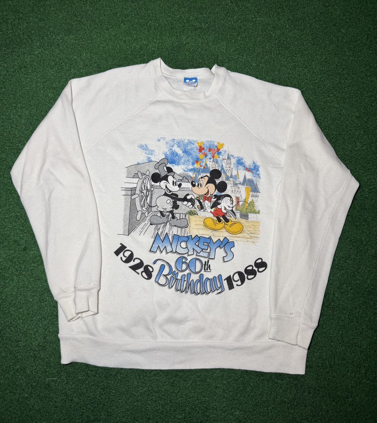 Disney Vtg 80s Disney Mickey Mouse 60th Birthday RARE Sweatshirt Size US XL / EU 56 / 4 - 1 Thumbnail