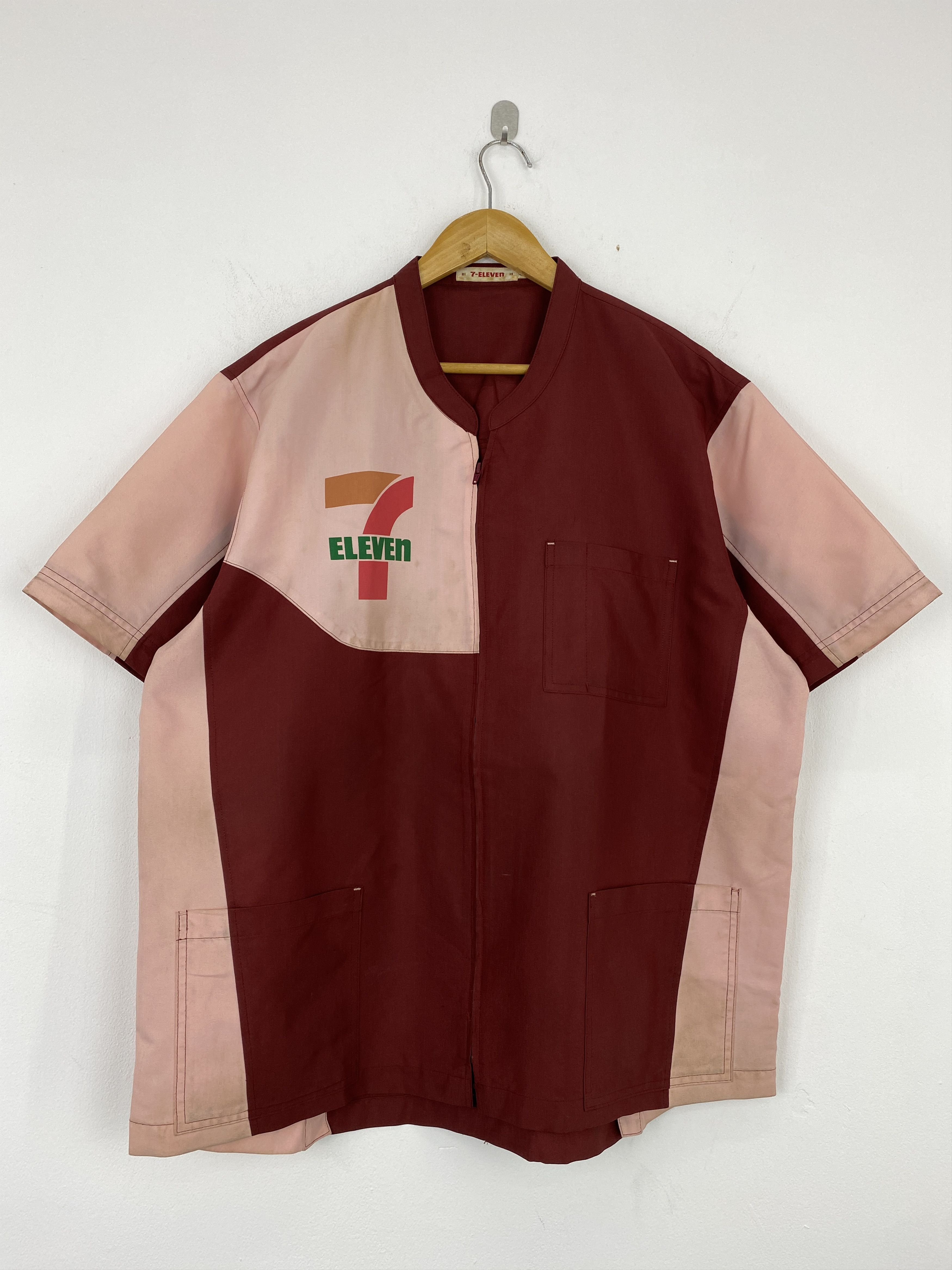 Japanese Brand × Vintage Vintage 7 Eleven Worker Jacket Shirt Short Sleeve J1975 Size US XXL / EU 58 / 5 - 1 Thumbnail