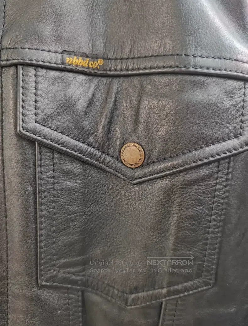 Neighborhood Neighborhood Vintage Real Leather Horsehair Collar Biker L Size US M / EU 48-50 / 2 - 4 Thumbnail