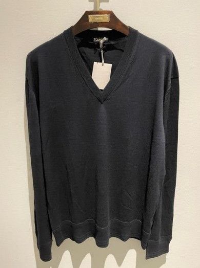 Tom Ford o1w1db10824 V-neck Sweater in Navy Size US S / EU 44-46 / 1 - 1 Preview